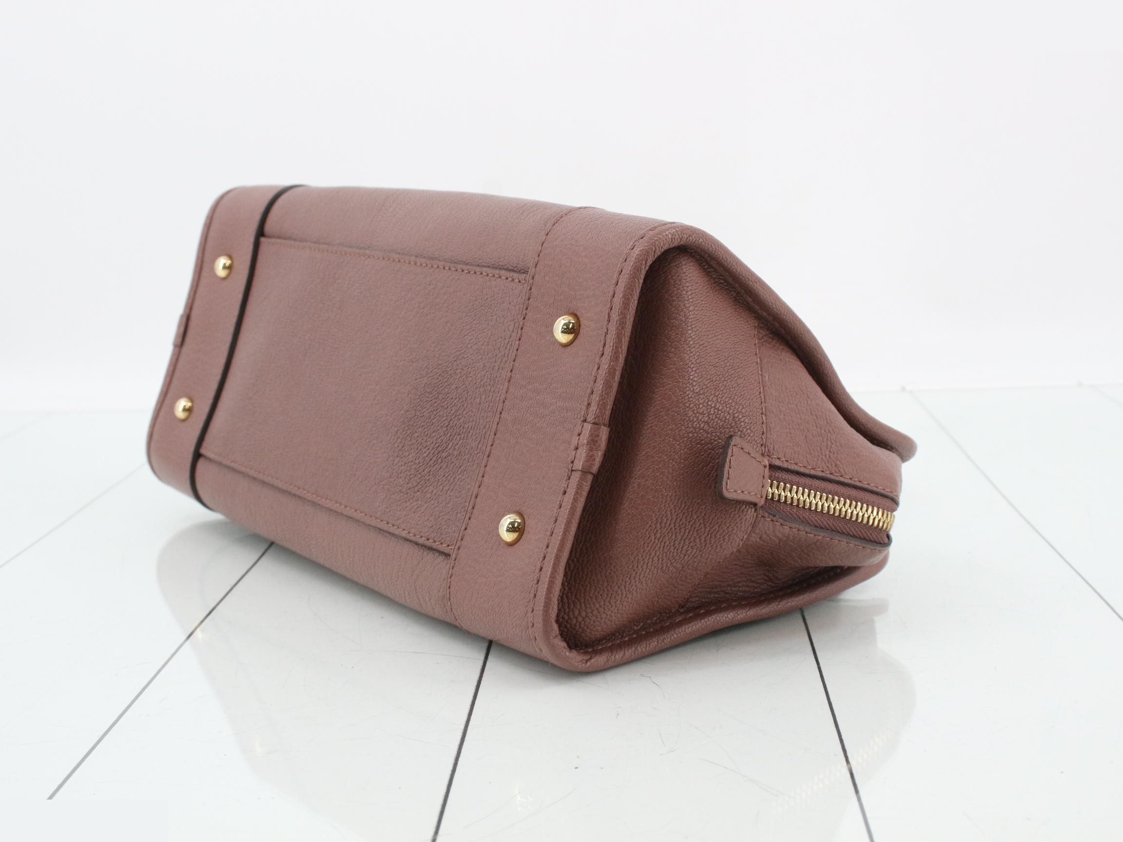 Amazona 28 Large Logo Handbag, Brown — view 6
