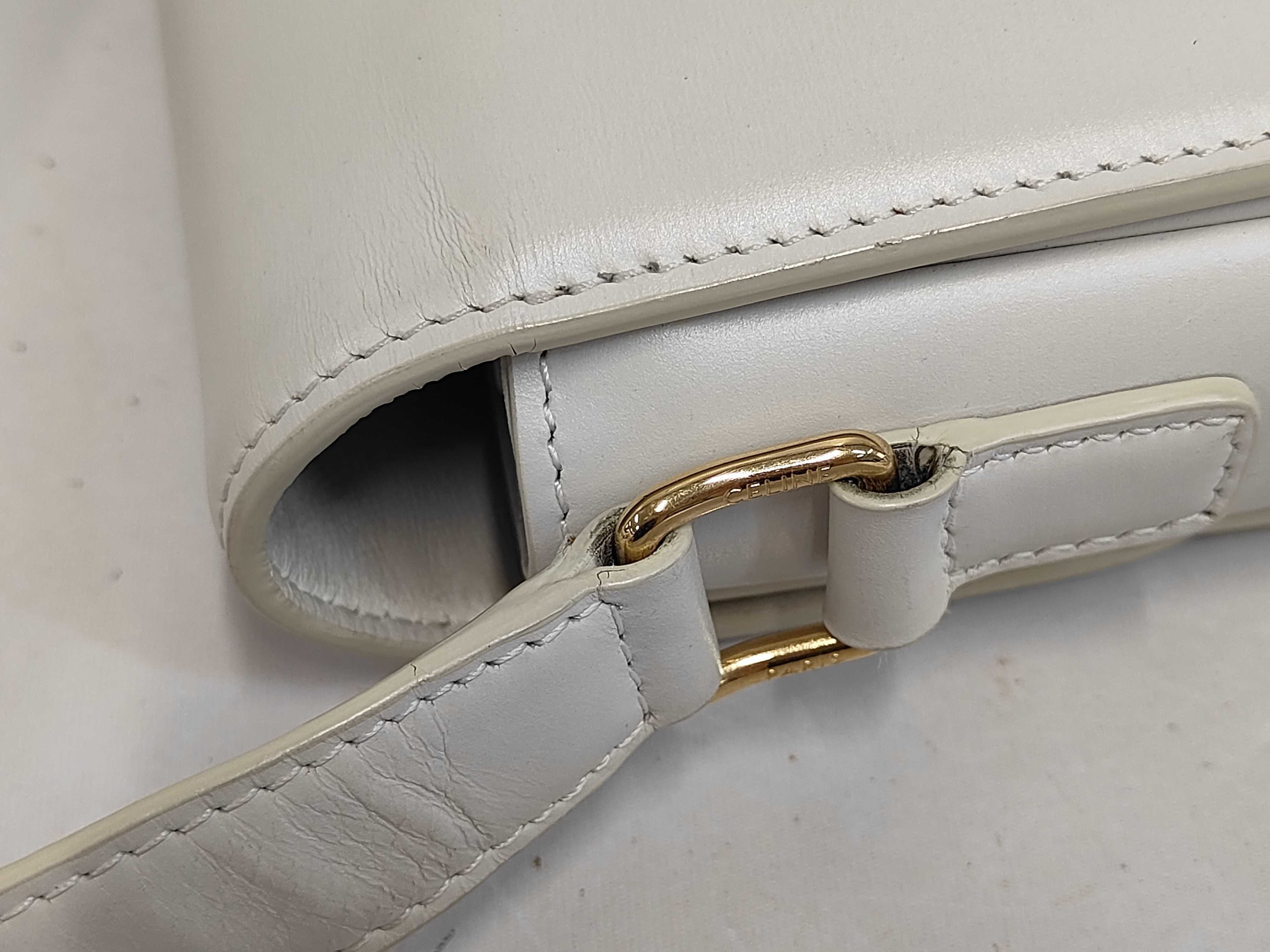 18736 Leather Classic Triomphe Bag Beige Shoulder Bag — view 6