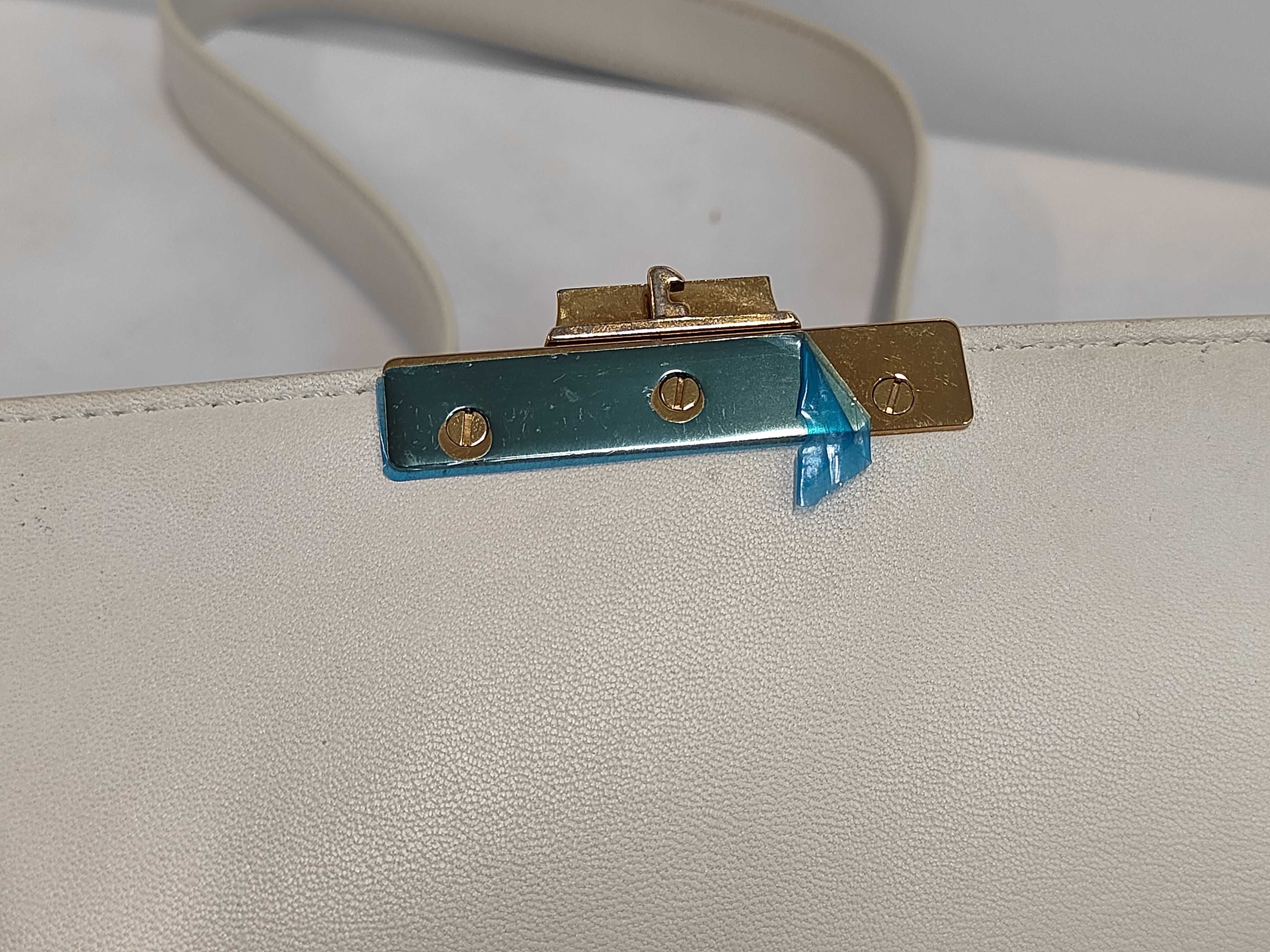 18736 Leather Classic Triomphe Bag Beige Shoulder Bag — view 7