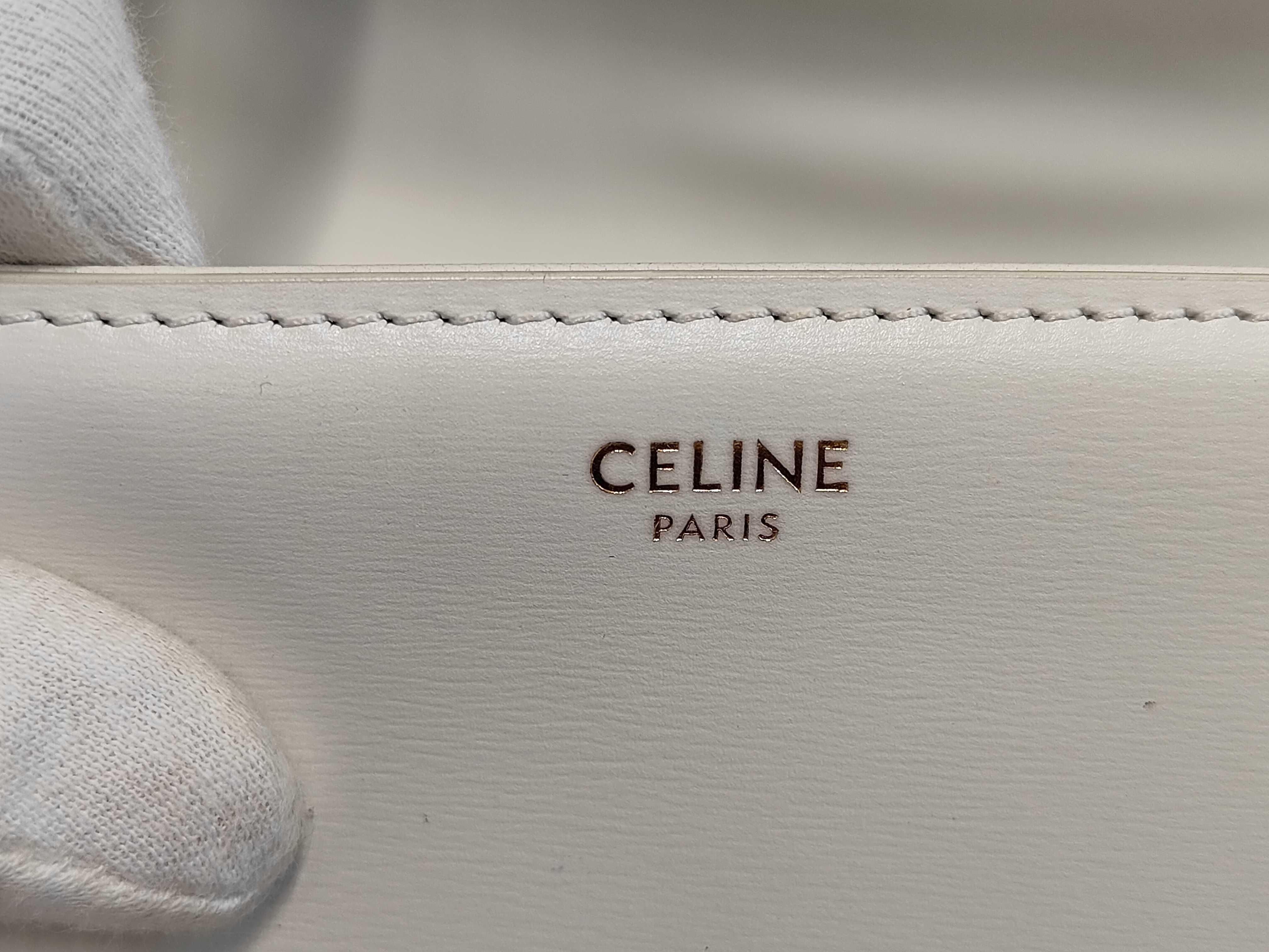18736 Leather Classic Triomphe Bag Beige Shoulder Bag — view 8
