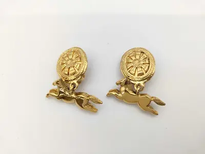 Coco Mark Horse Swing Earrings (with markings)