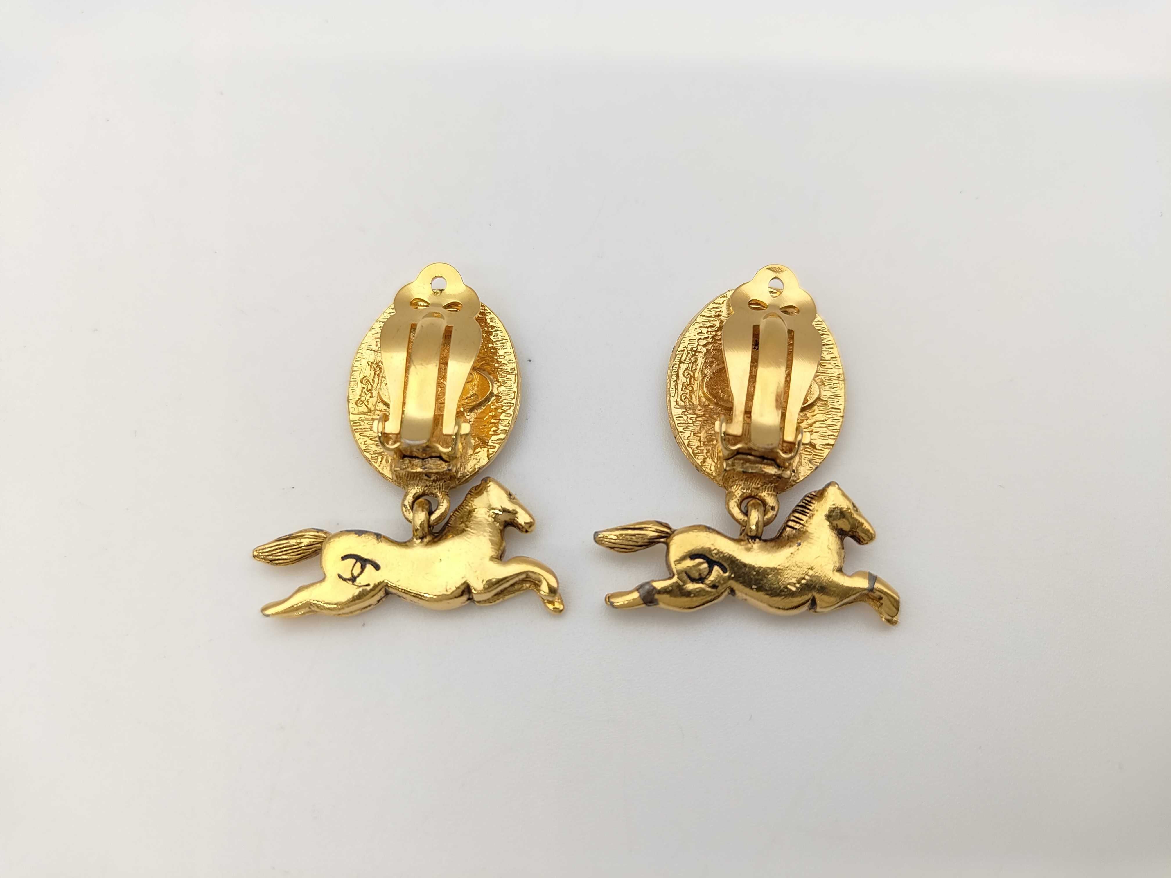 Coco Mark Horse Swing Earrings (with markings) — view 2