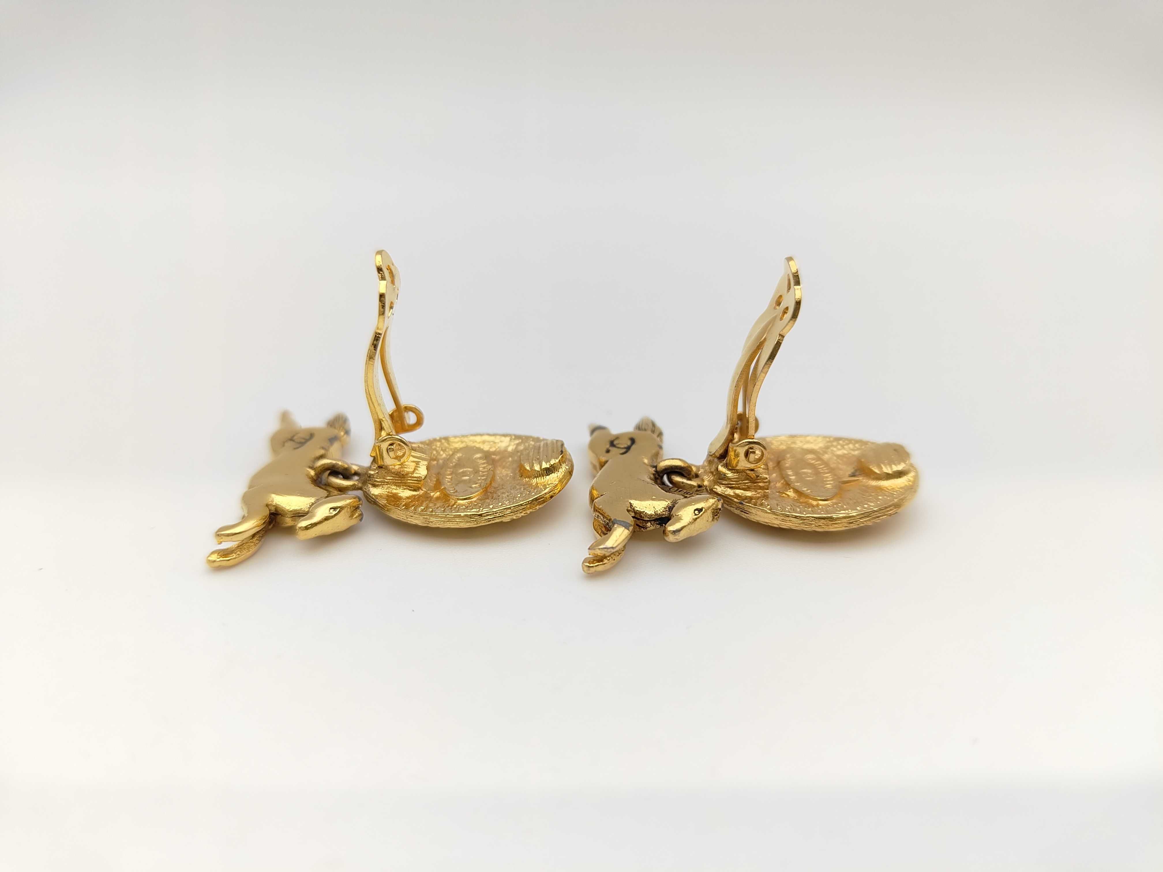 Coco Mark Horse Swing Earrings (with markings) — view 4