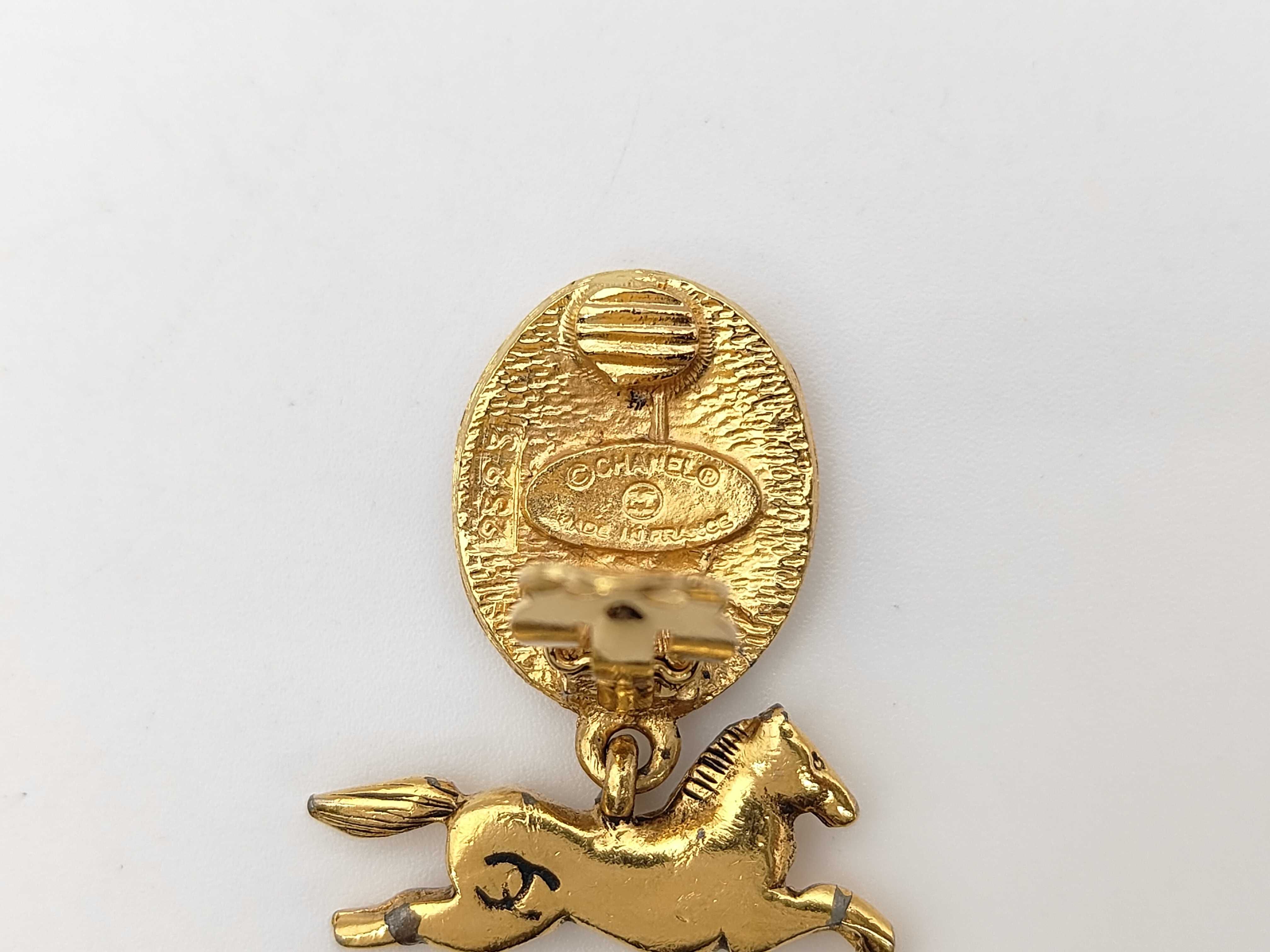 Coco Mark Horse Swing Earrings (with markings) — view 5