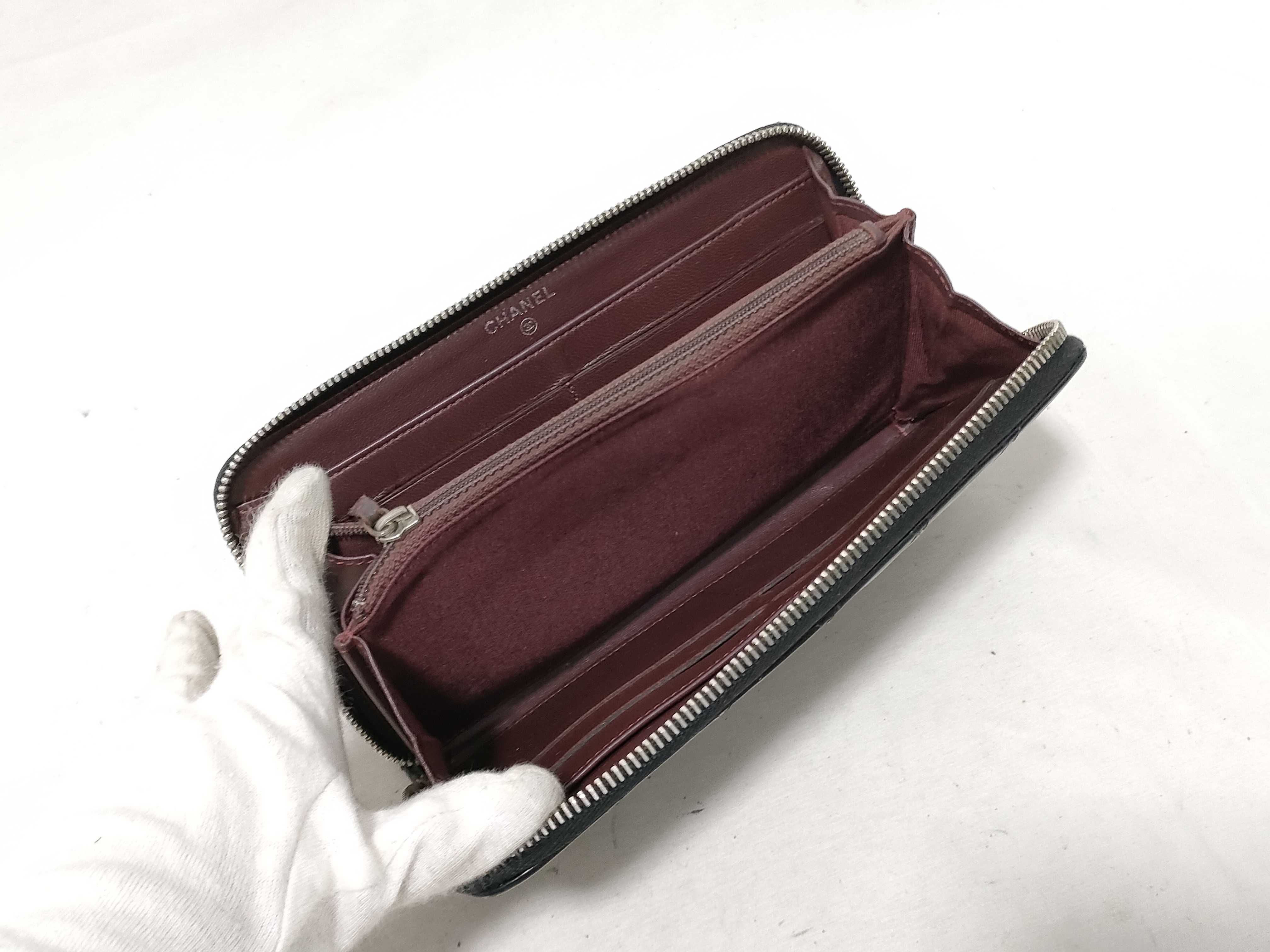Lambskin Round Zip Long Wallet — view 11