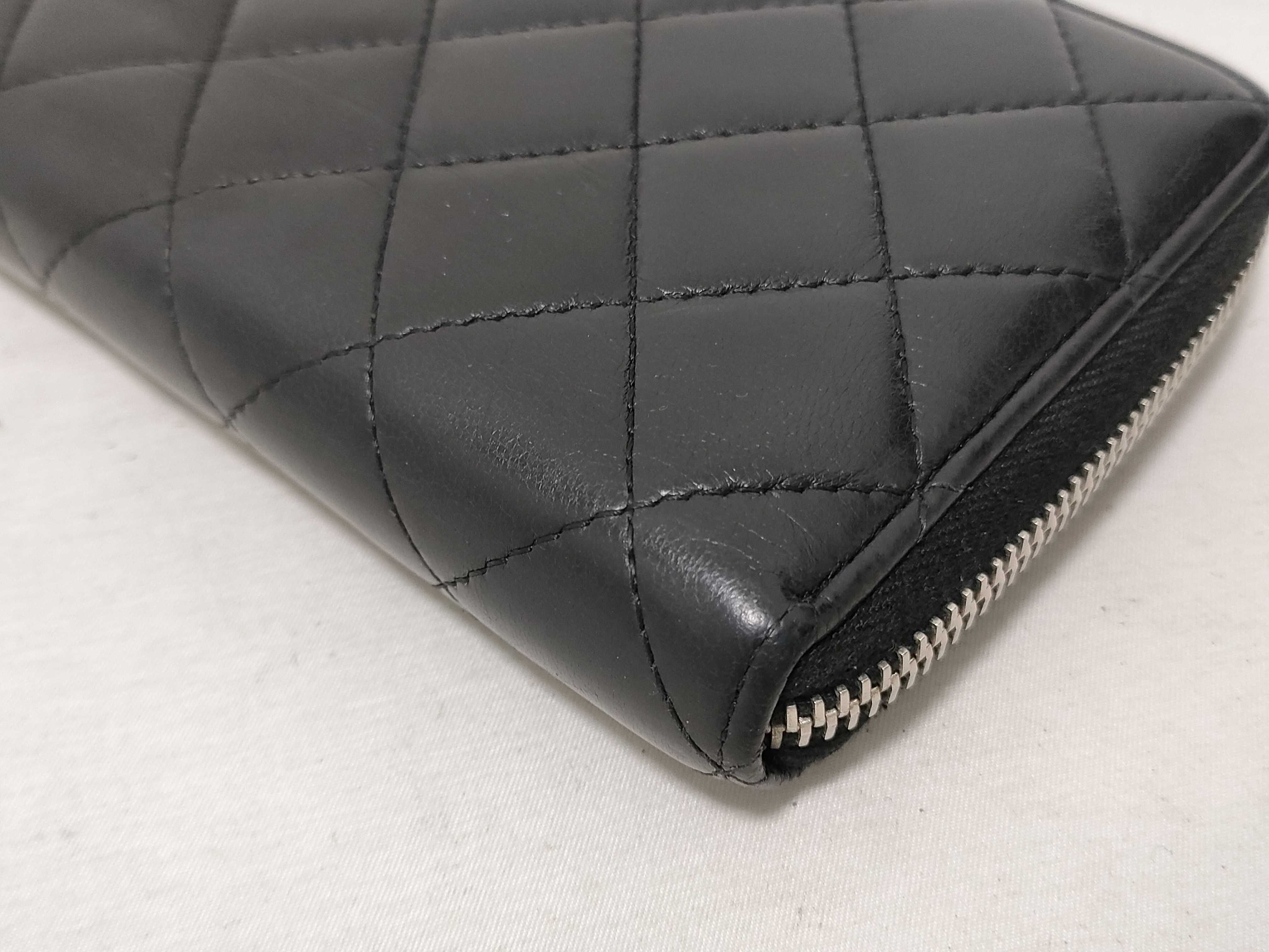 Lambskin Round Zip Long Wallet — view 4
