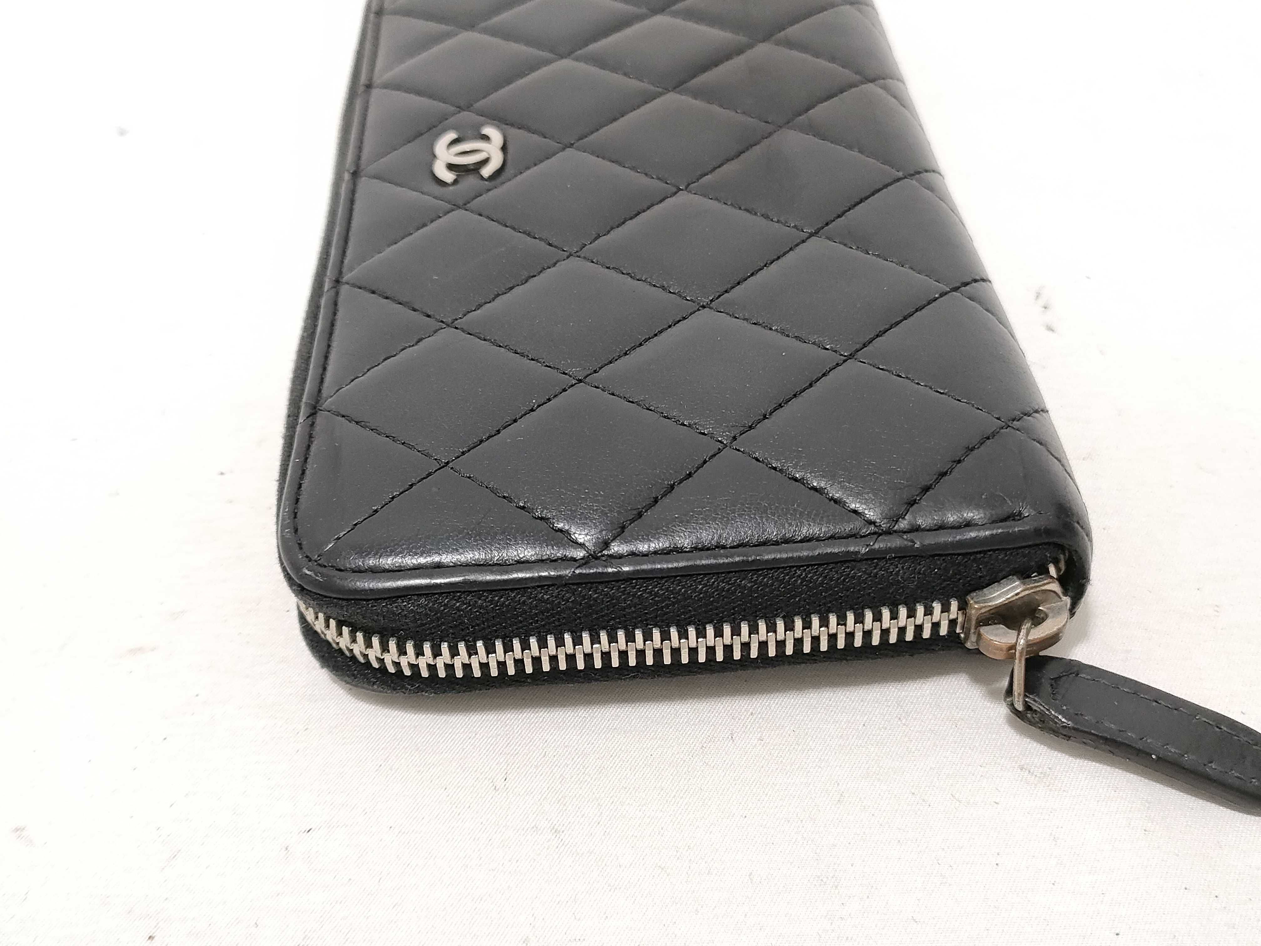 Lambskin Round Zip Long Wallet — view 5