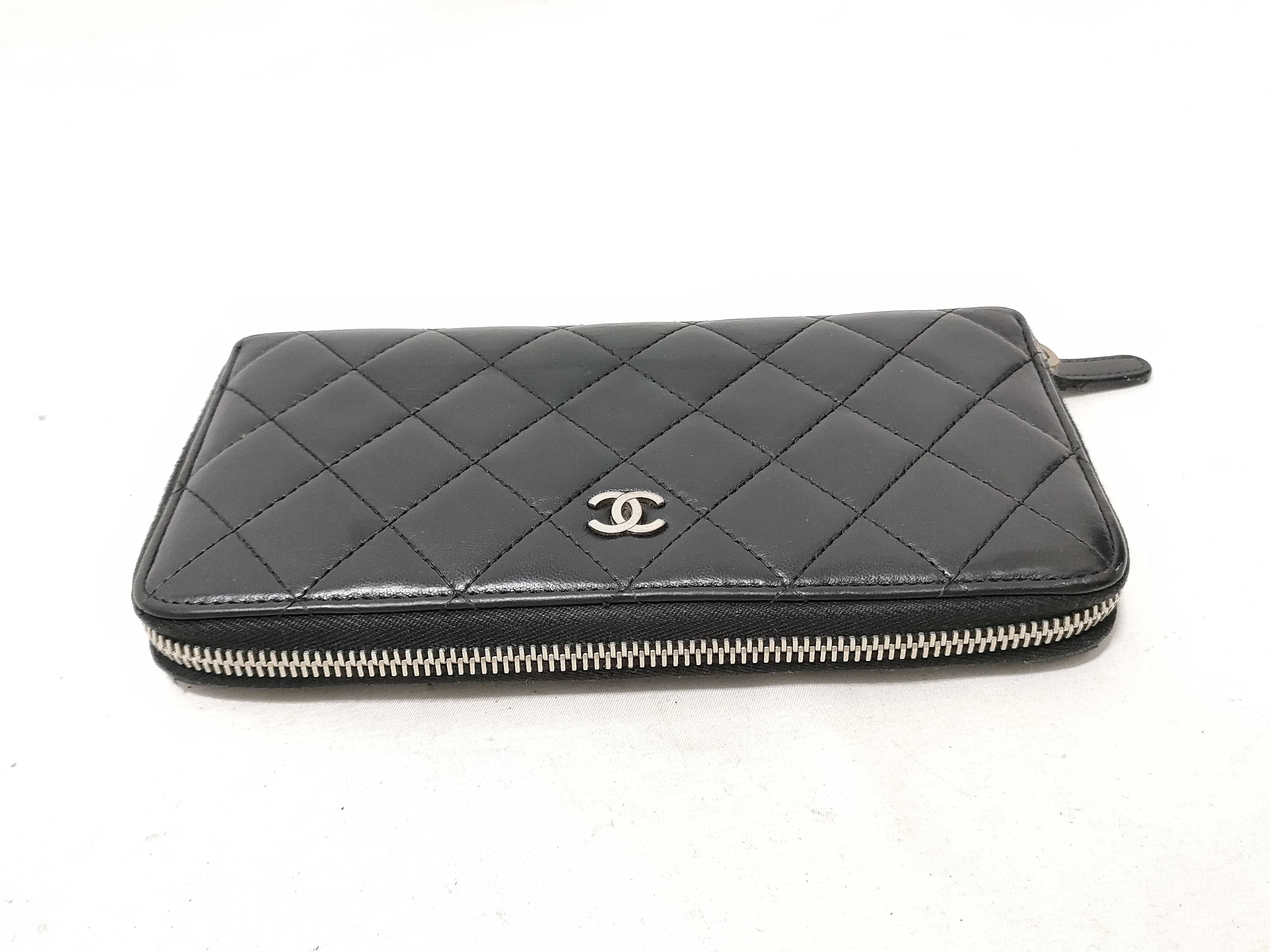 Lambskin Round Zip Long Wallet — view 6