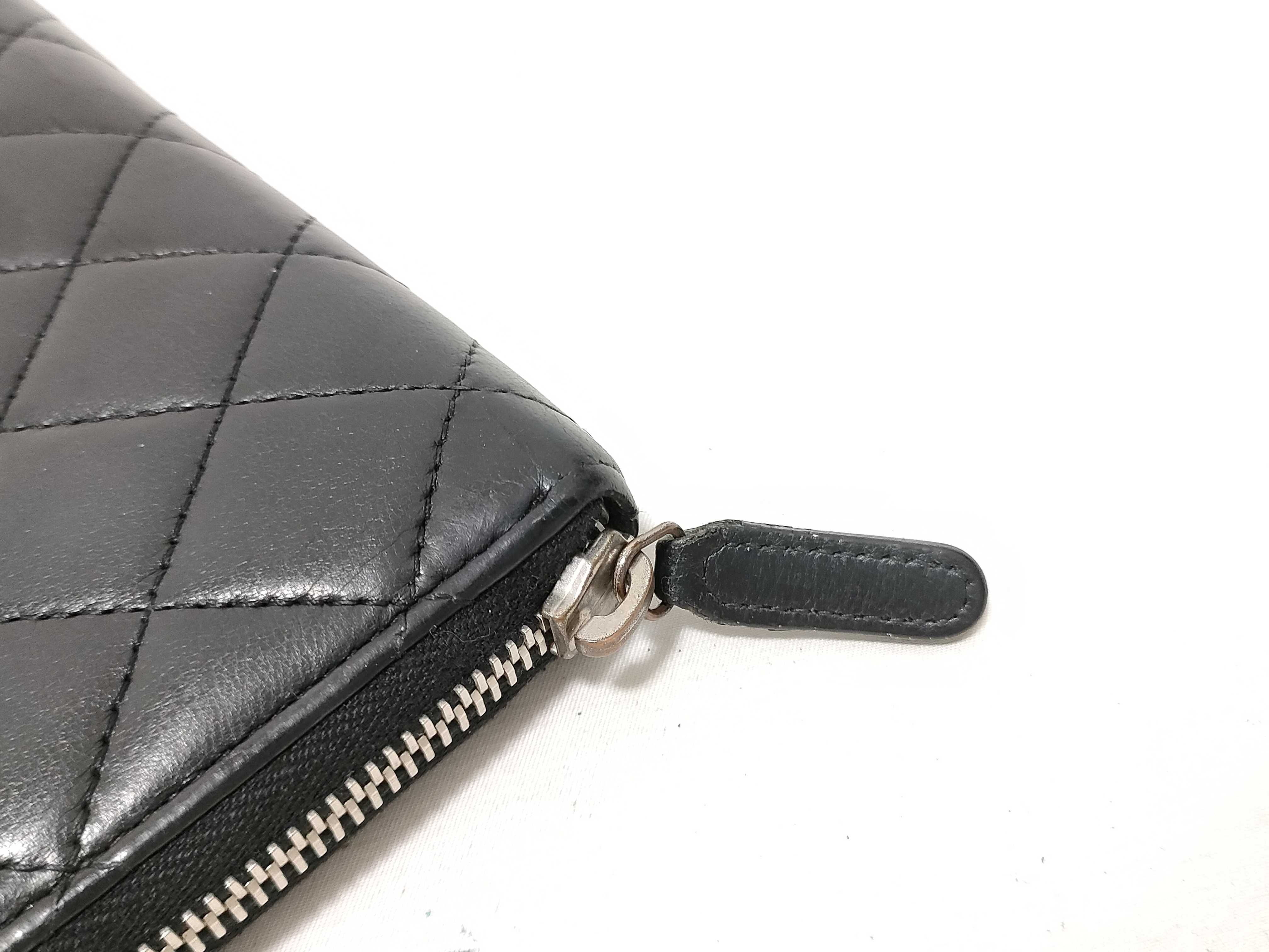 Lambskin Round Zip Long Wallet — view 7