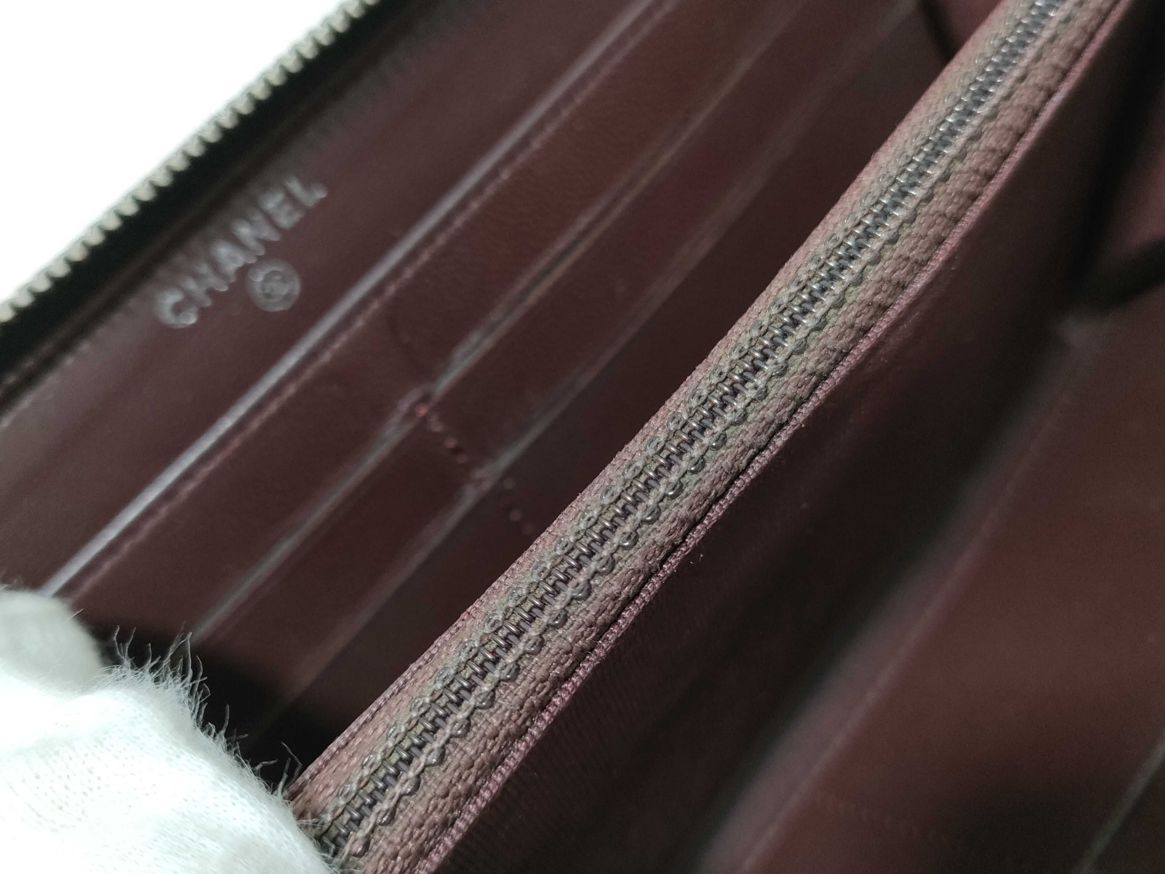 Lambskin Round Zip Long Wallet — view 8
