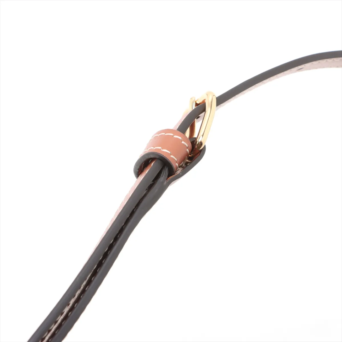 Triomphe Claude PVC x Leather Shoulder Bag Brown — view 10