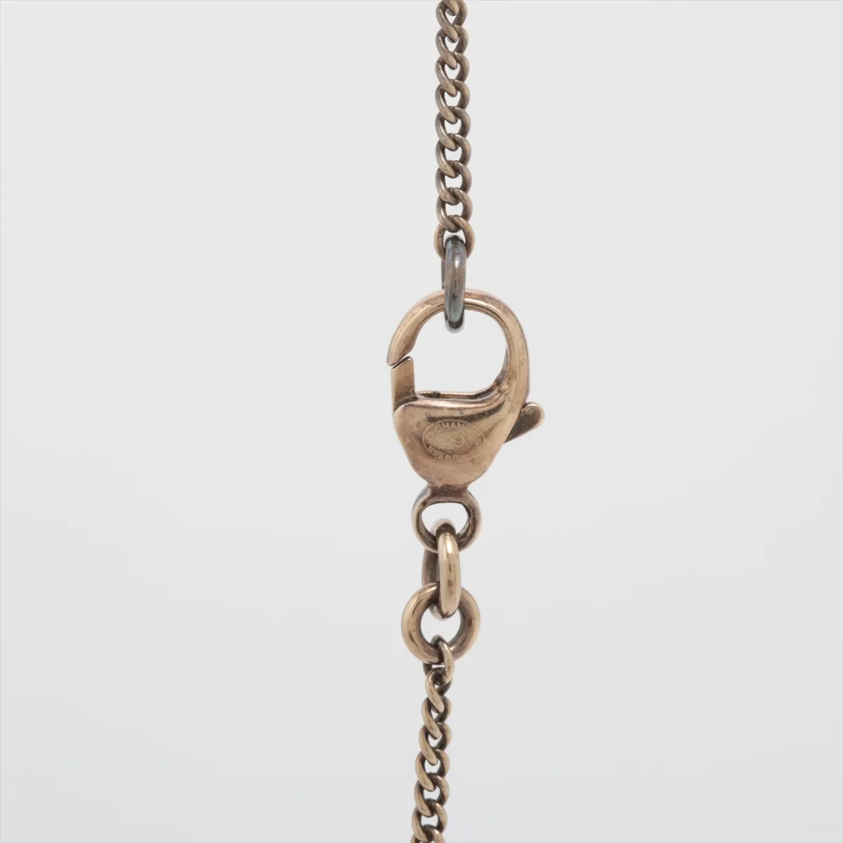 Coco Mark C14V Necklace, GP x Rhinestone x Faux Pearl, Gold, — view 3
