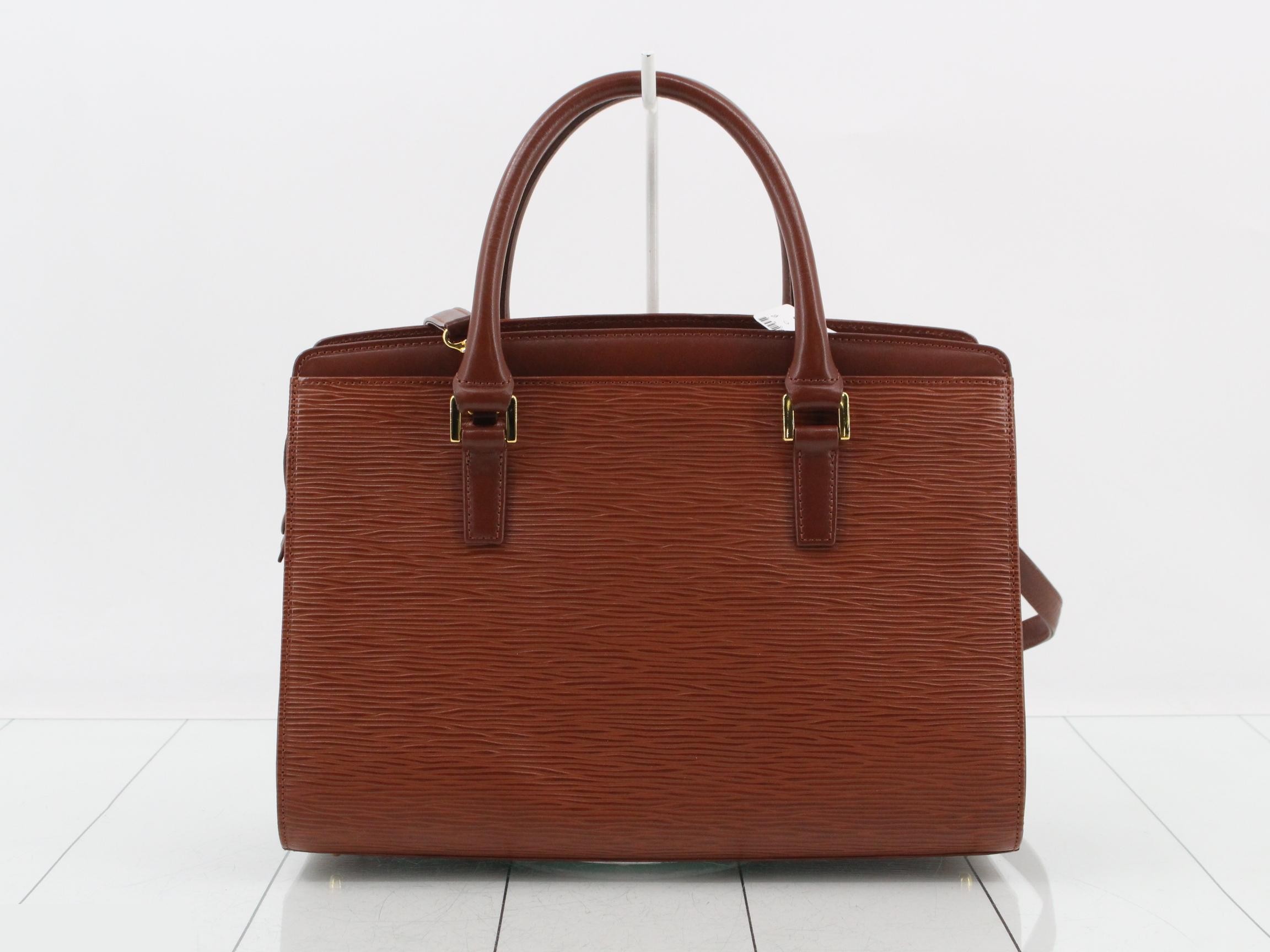 2-Way Shoulder Bag, Epi Leather, Brown — view 2
