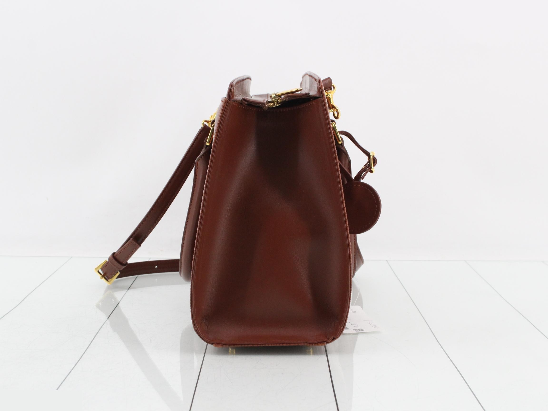 2-Way Shoulder Bag, Epi Leather, Brown — view 4