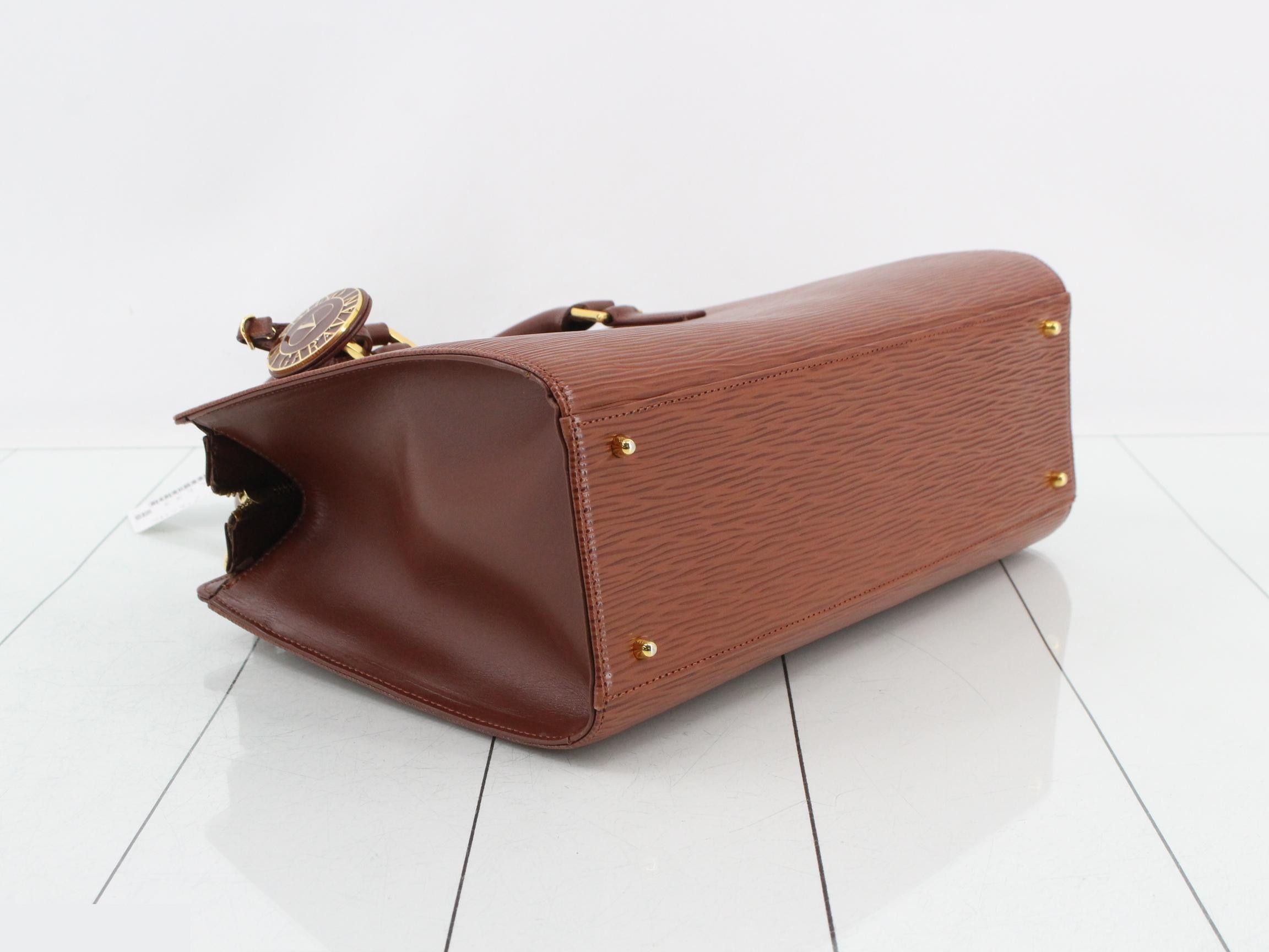 2-Way Shoulder Bag, Epi Leather, Brown — view 5