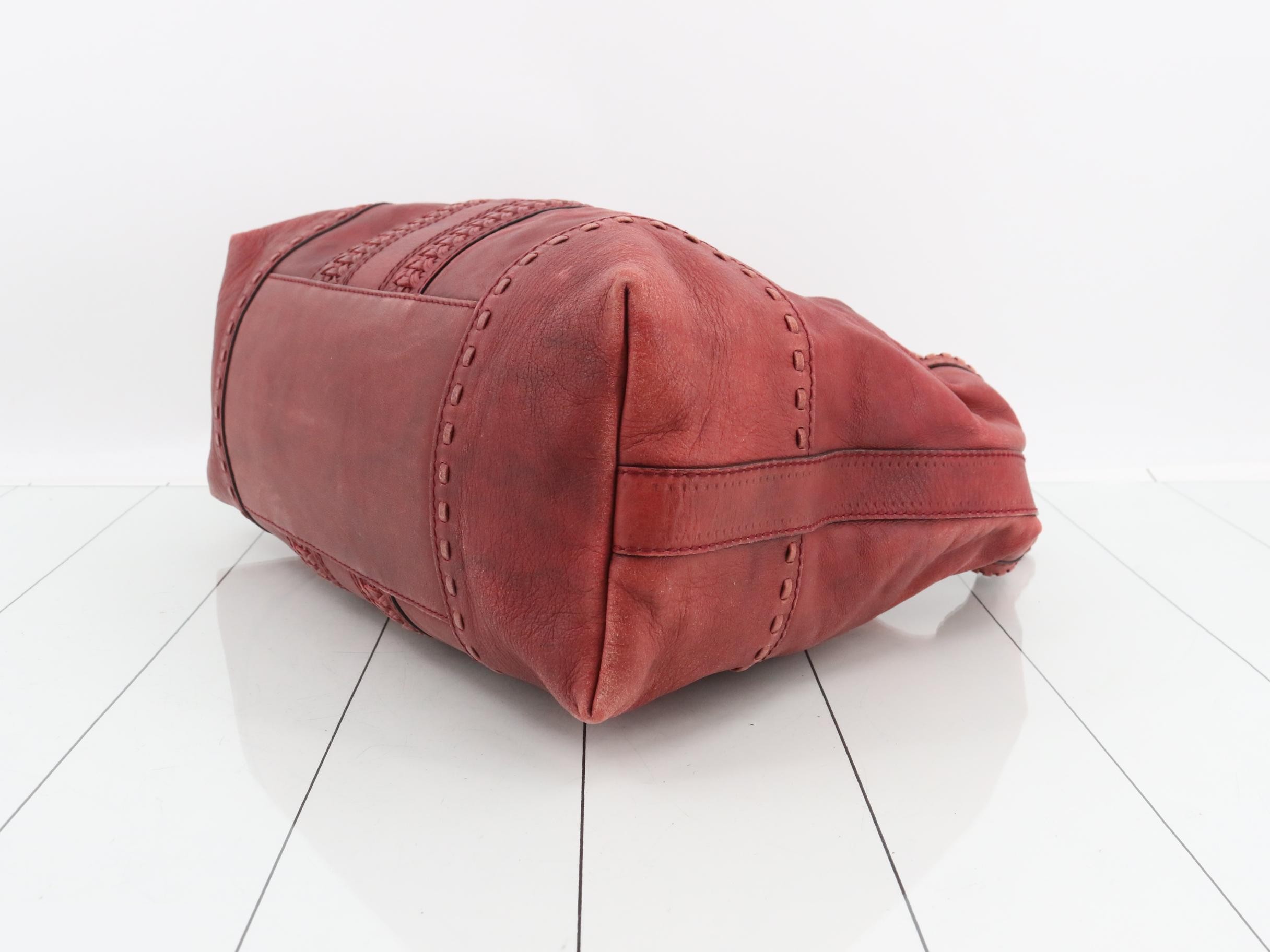 Leather one-shoulder bag with bamboo fringe — view 6