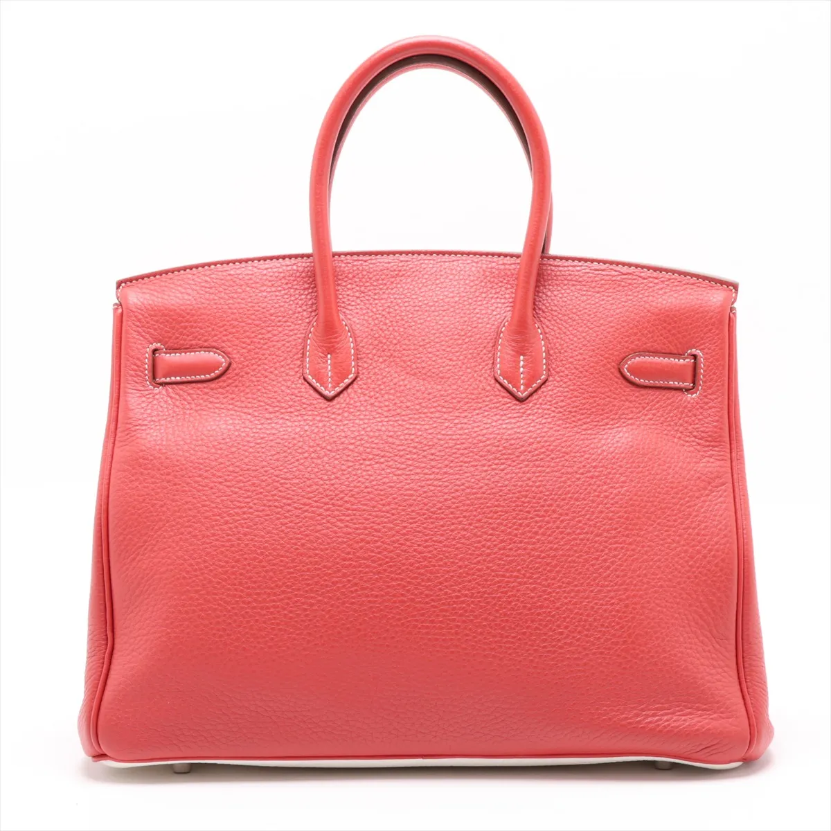 [Individually packaged] Hermes Birkin Eclat 35 Taurillon Clemence Sanguine x White Silver Hardware O: 2011 — view 2