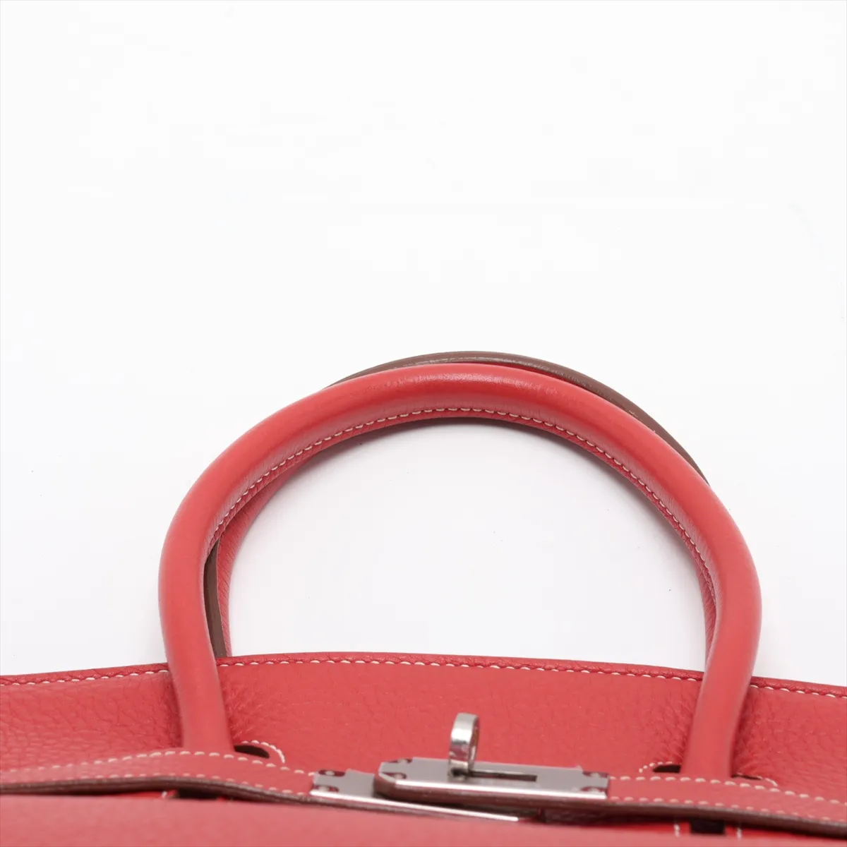 [Individually packaged] Hermes Birkin Eclat 35 Taurillon Clemence Sanguine x White Silver Hardware O: 2011 — view 6