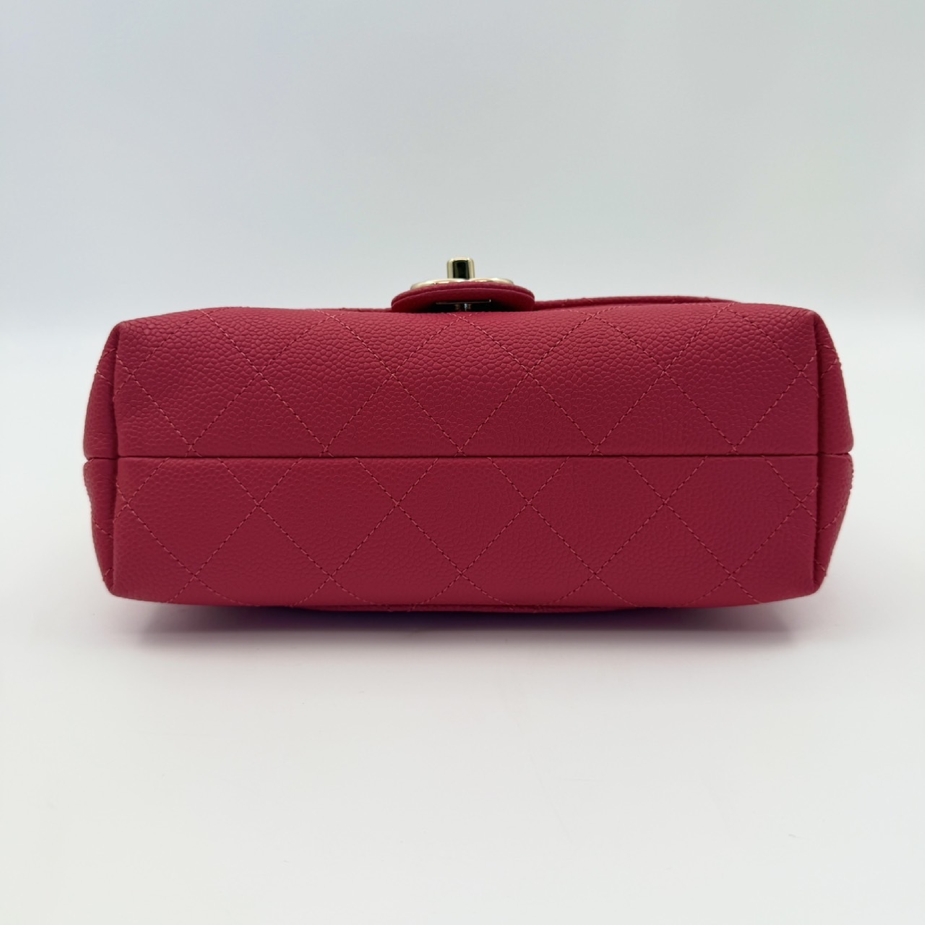 Mini Matelassé Caviar Skin Pink Shoulder Bag — view 3