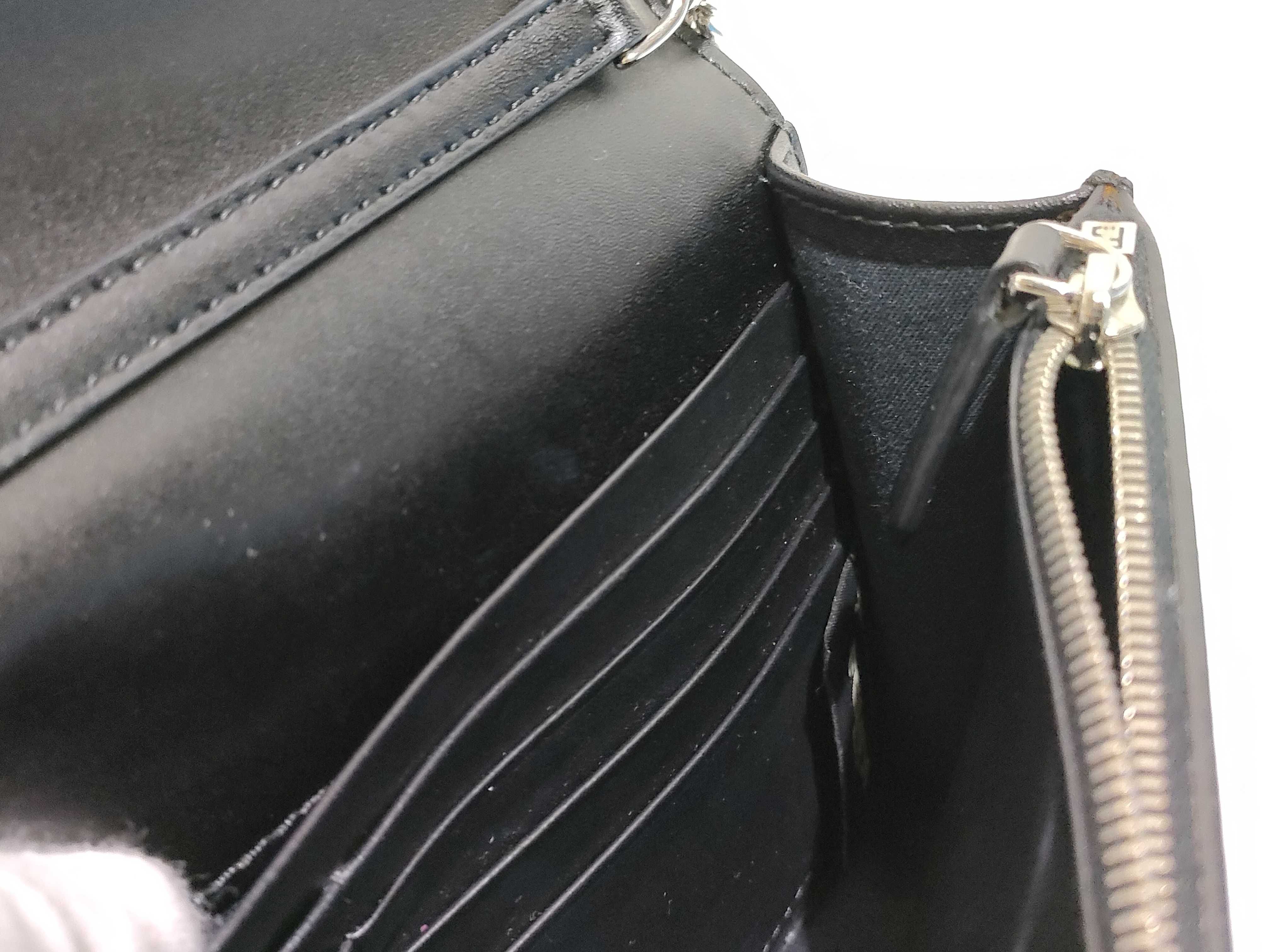 F is Fendi Leather Chain Shoulder Bag, Black, 8BS006 (Shoulder Bag) — view 13