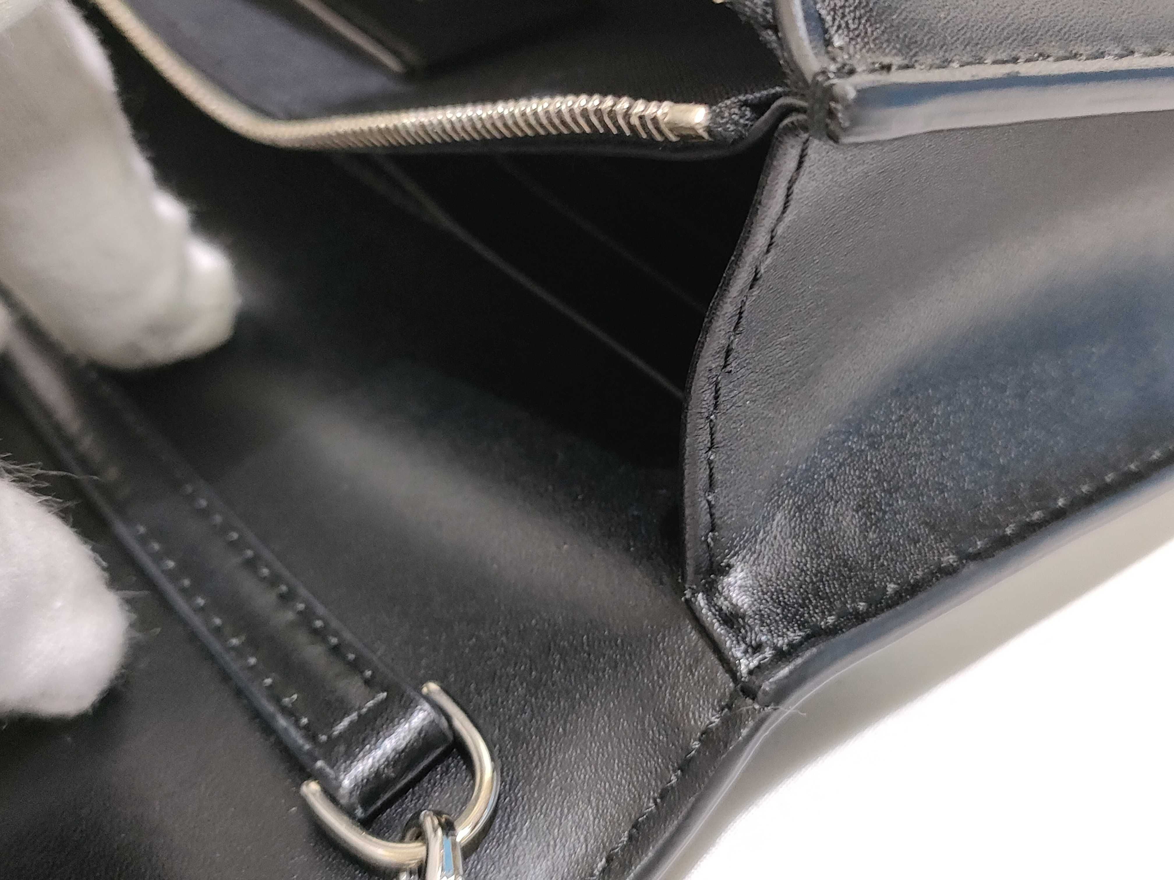 F is Fendi Leather Chain Shoulder Bag, Black, 8BS006 (Shoulder Bag) — view 14