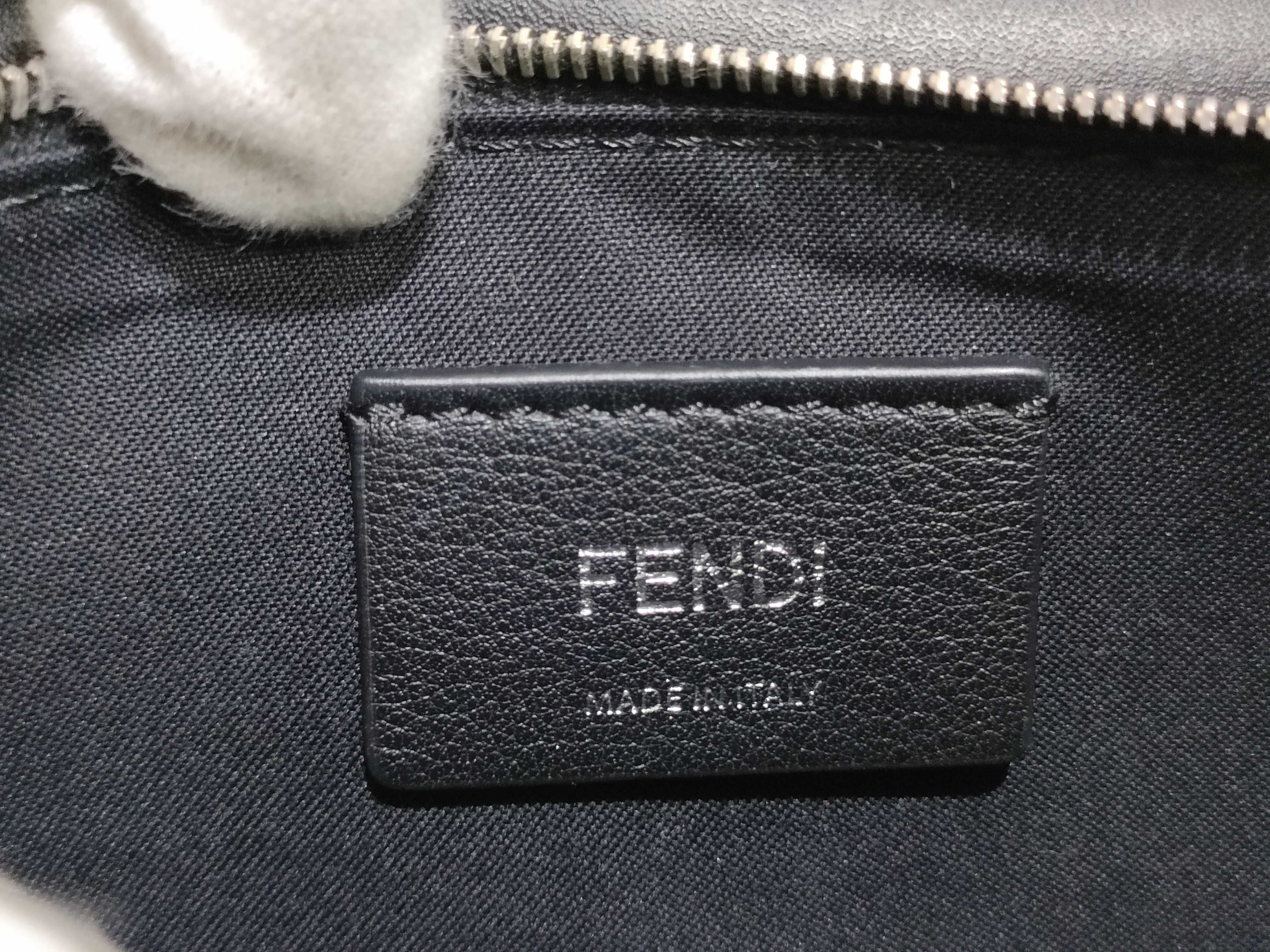 F is Fendi Leather Chain Shoulder Bag, Black, 8BS006 (Shoulder Bag) — view 10