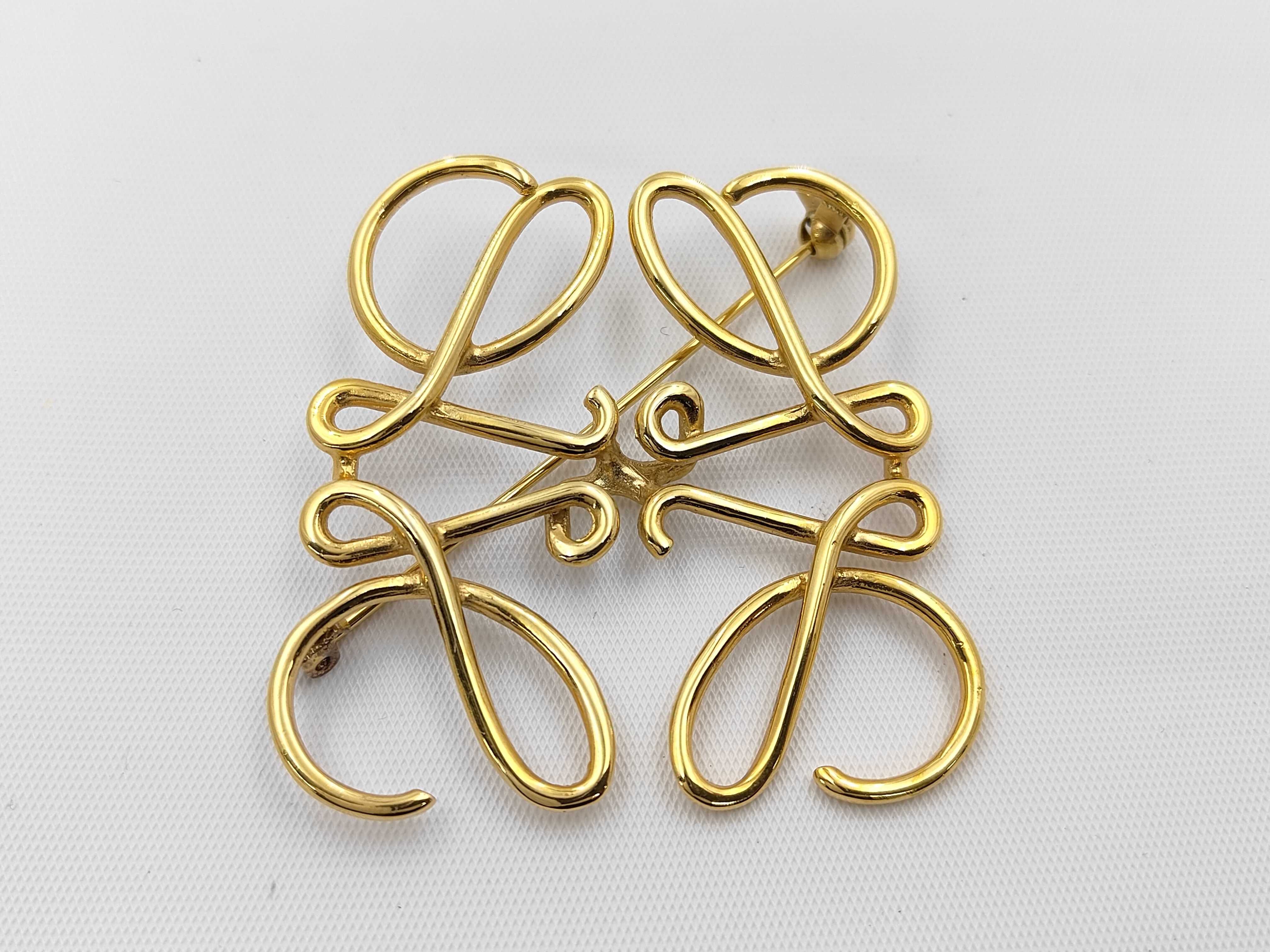 Gold Anagram Brooch