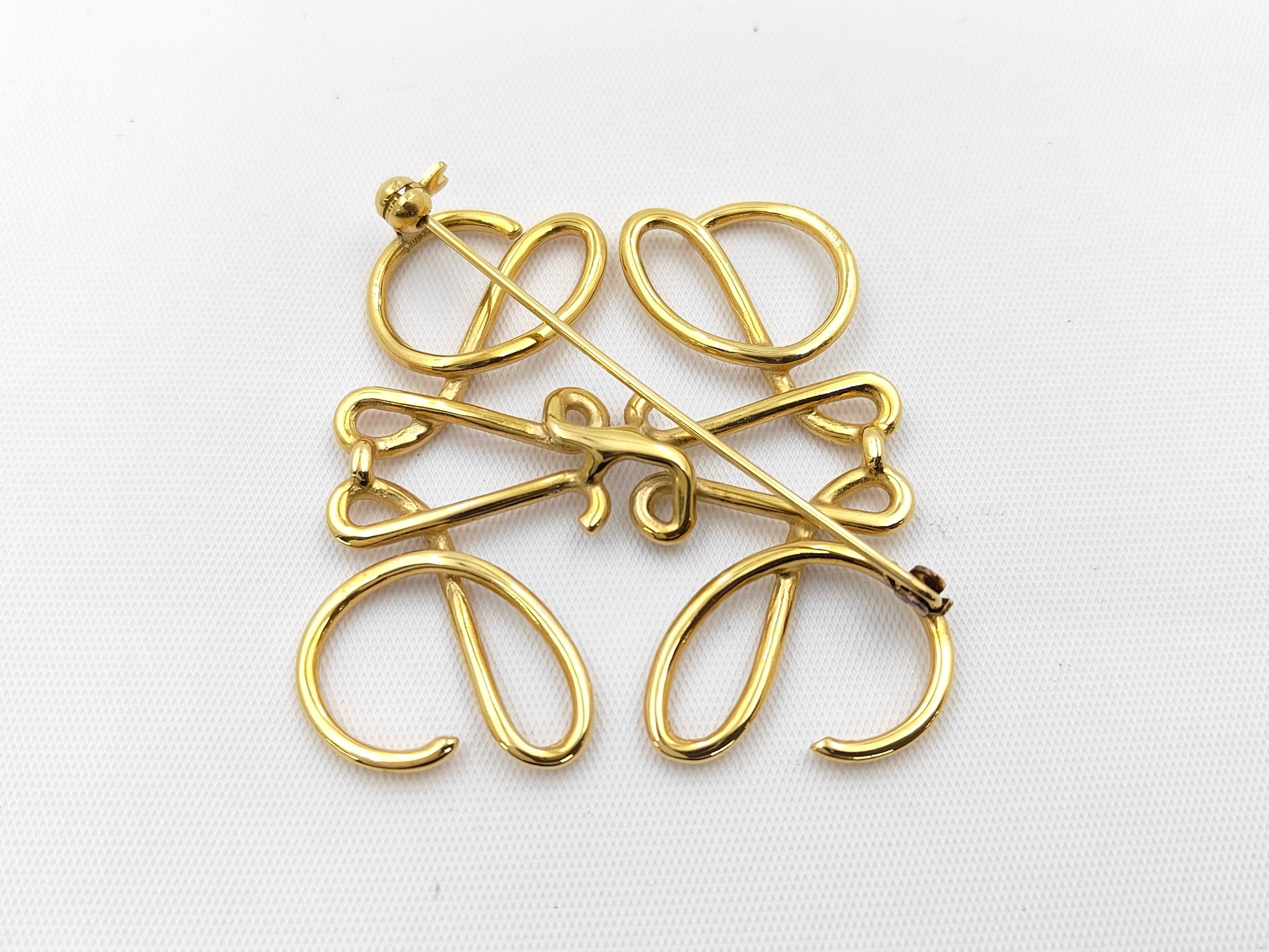 Gold Anagram Brooch — view 2