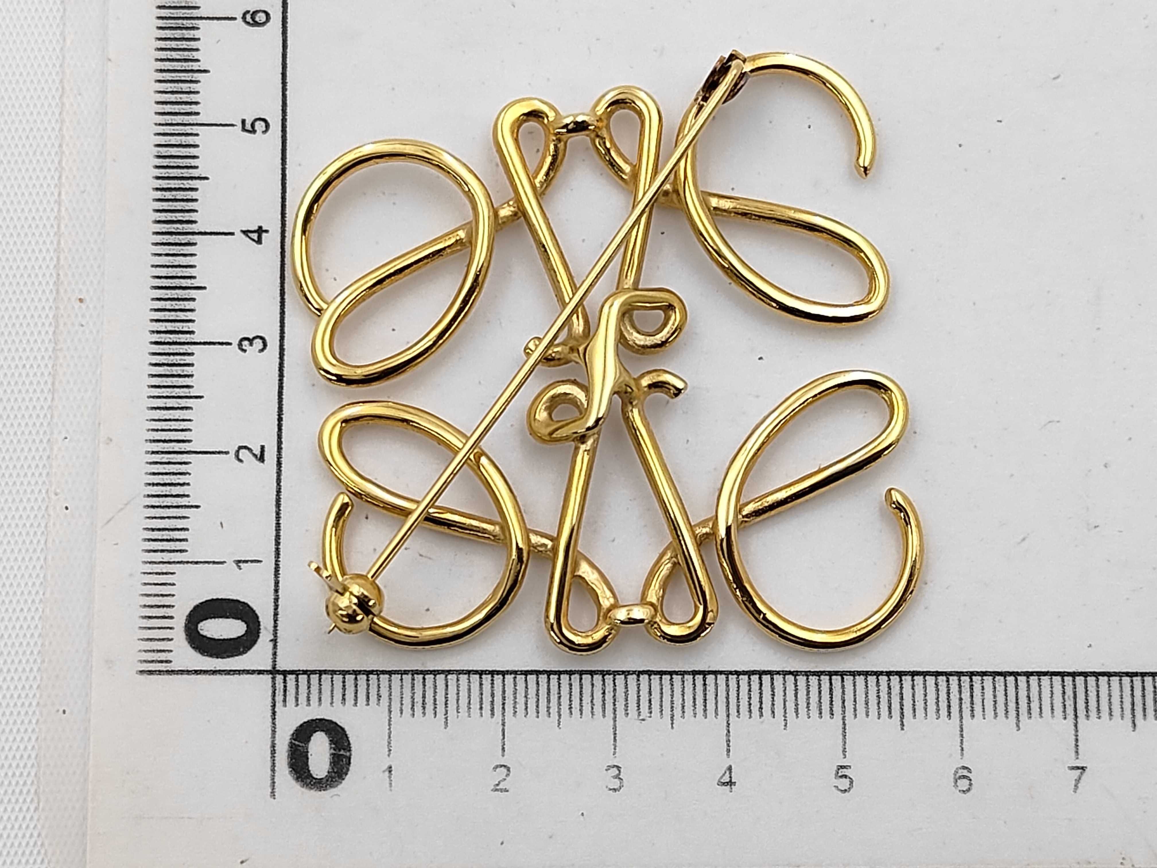 Gold Anagram Brooch — view 4