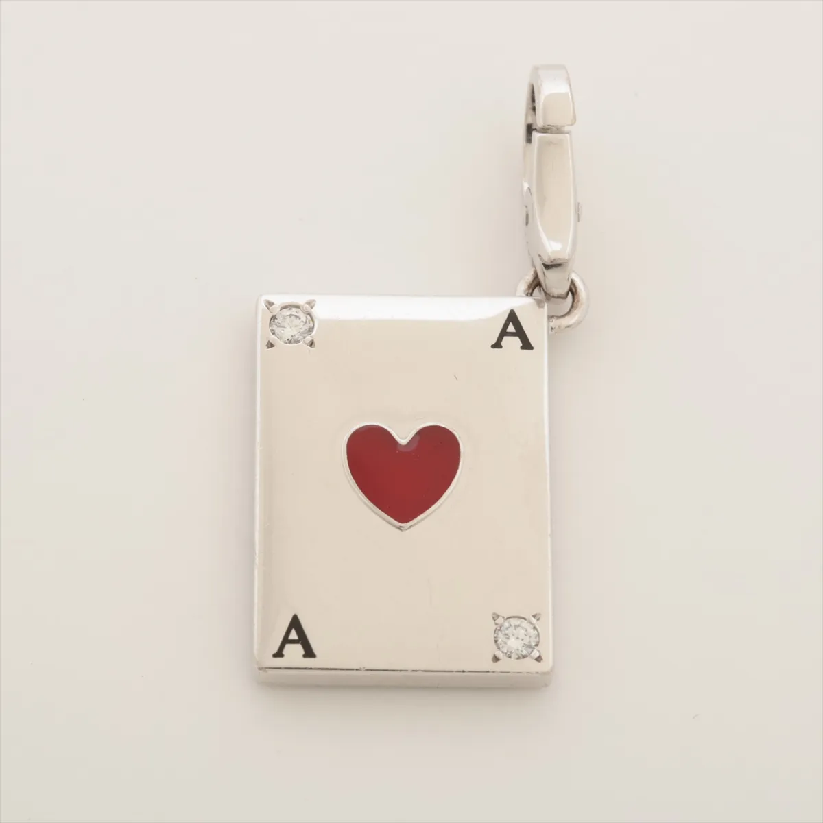 Playing Card Diamond Enamel Charm 750 (WG) 6.7g 15395B 59/70 — view 2