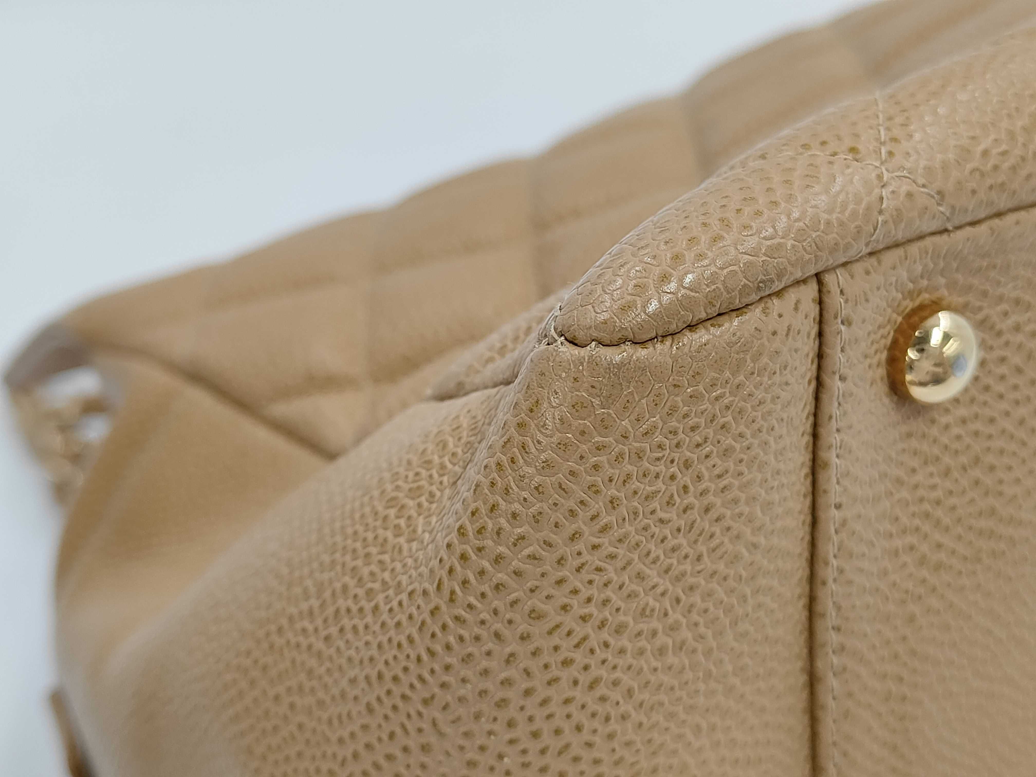 Caviar Skin Tote Bag, Beige, 7-digit serial number 8. — view 3