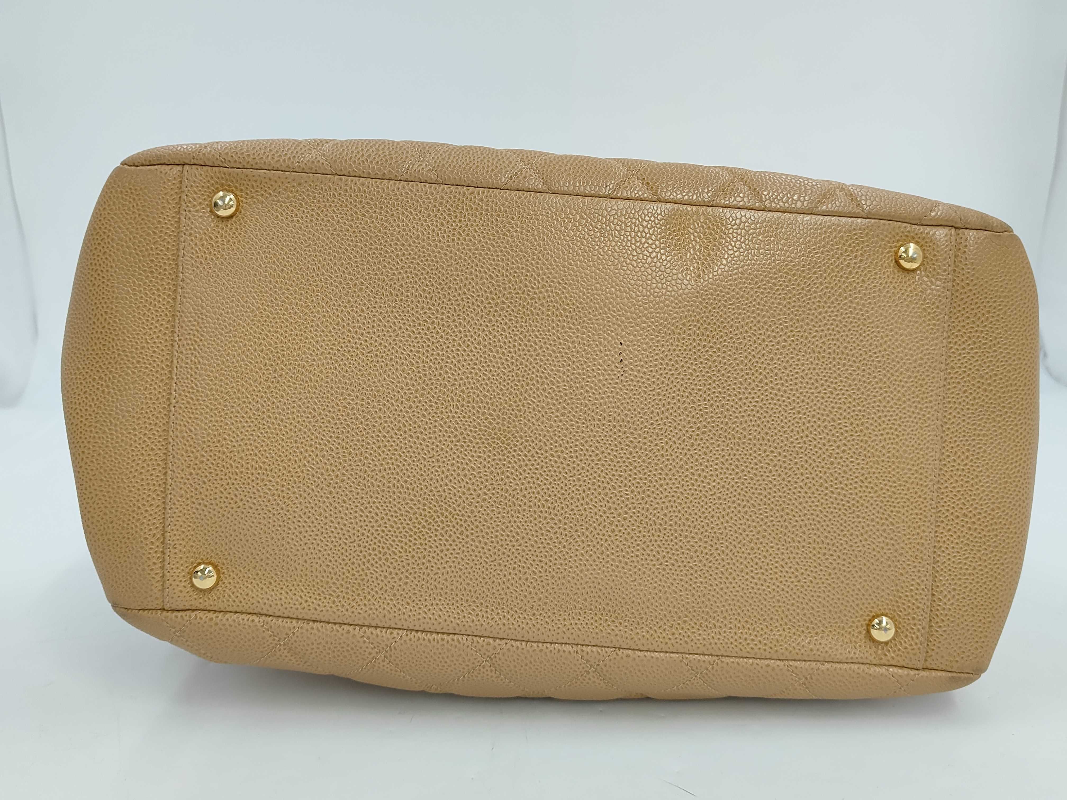 Caviar Skin Tote Bag, Beige, 7-digit serial number 8. — view 4