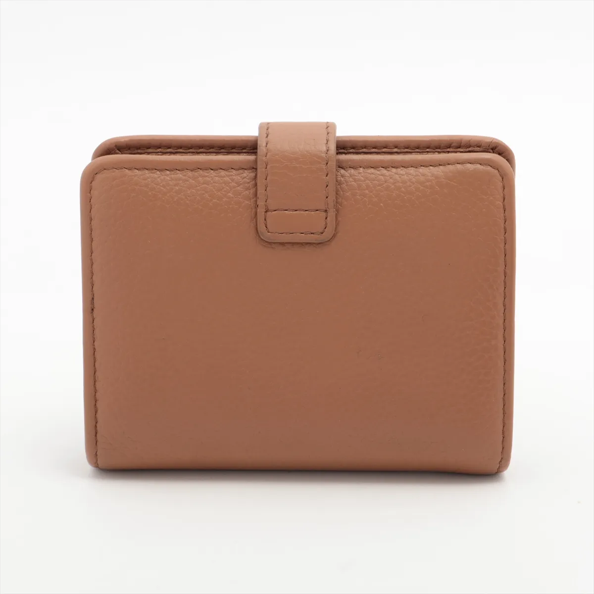 Logo 5MV204 Leather Compact Wallet Brown — view 2