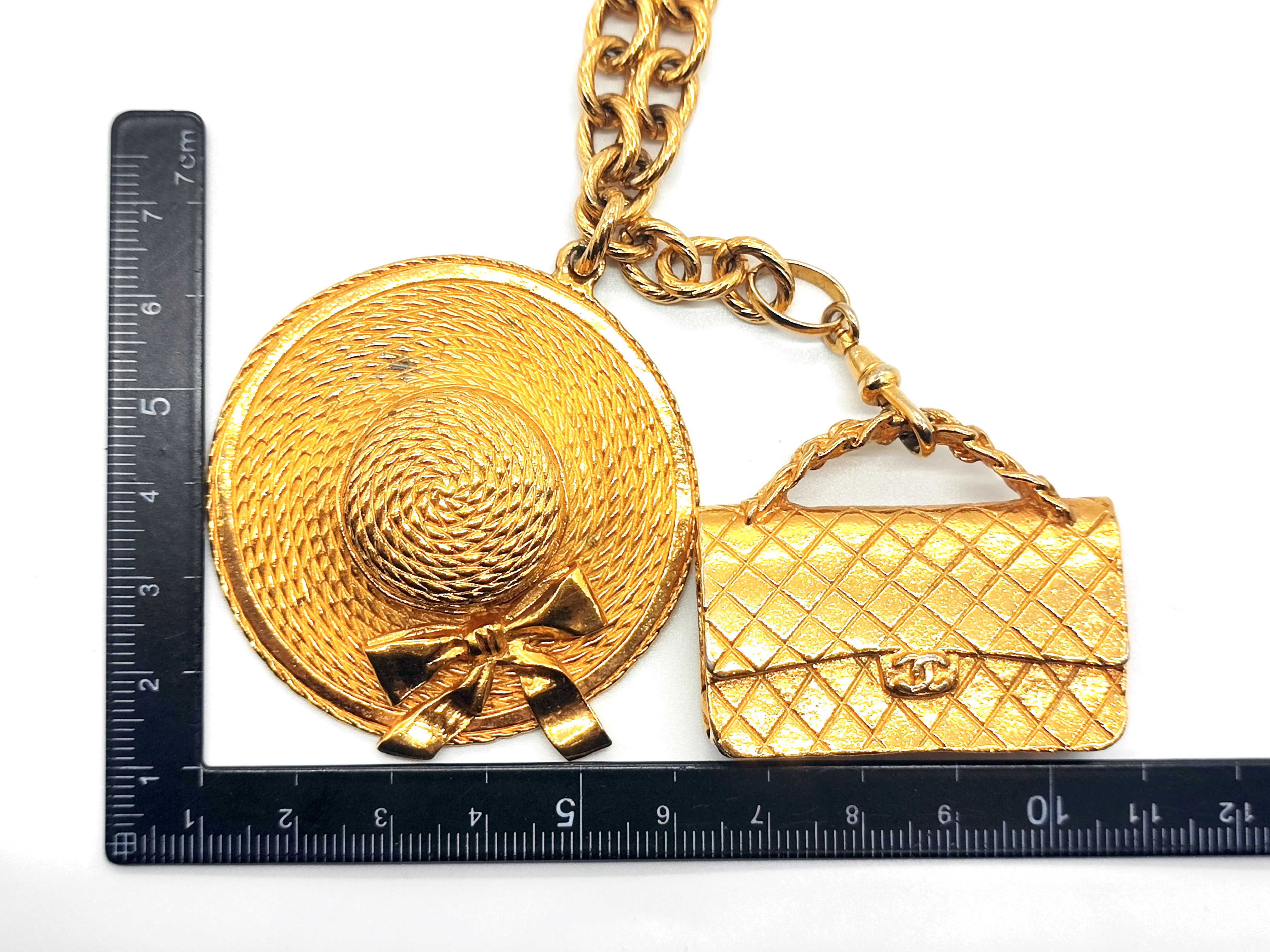 Coco Mark Matelassé Bag, Straw Hat, Double Top Necklace, Necklace — view 3