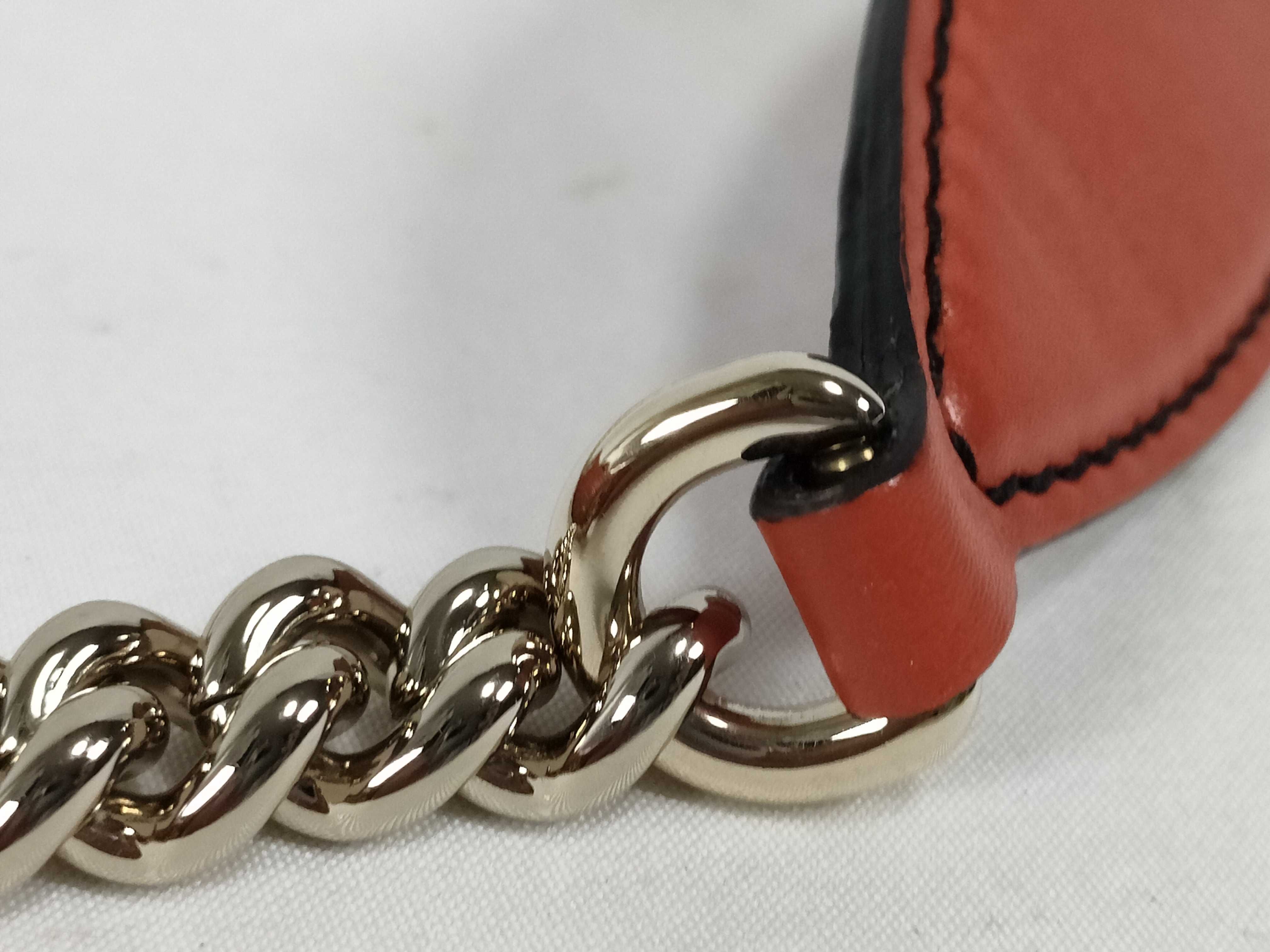 Guccissima Emily Leather Chain Shoulder Bag Orange 295402 Shoulder Bag — view 4