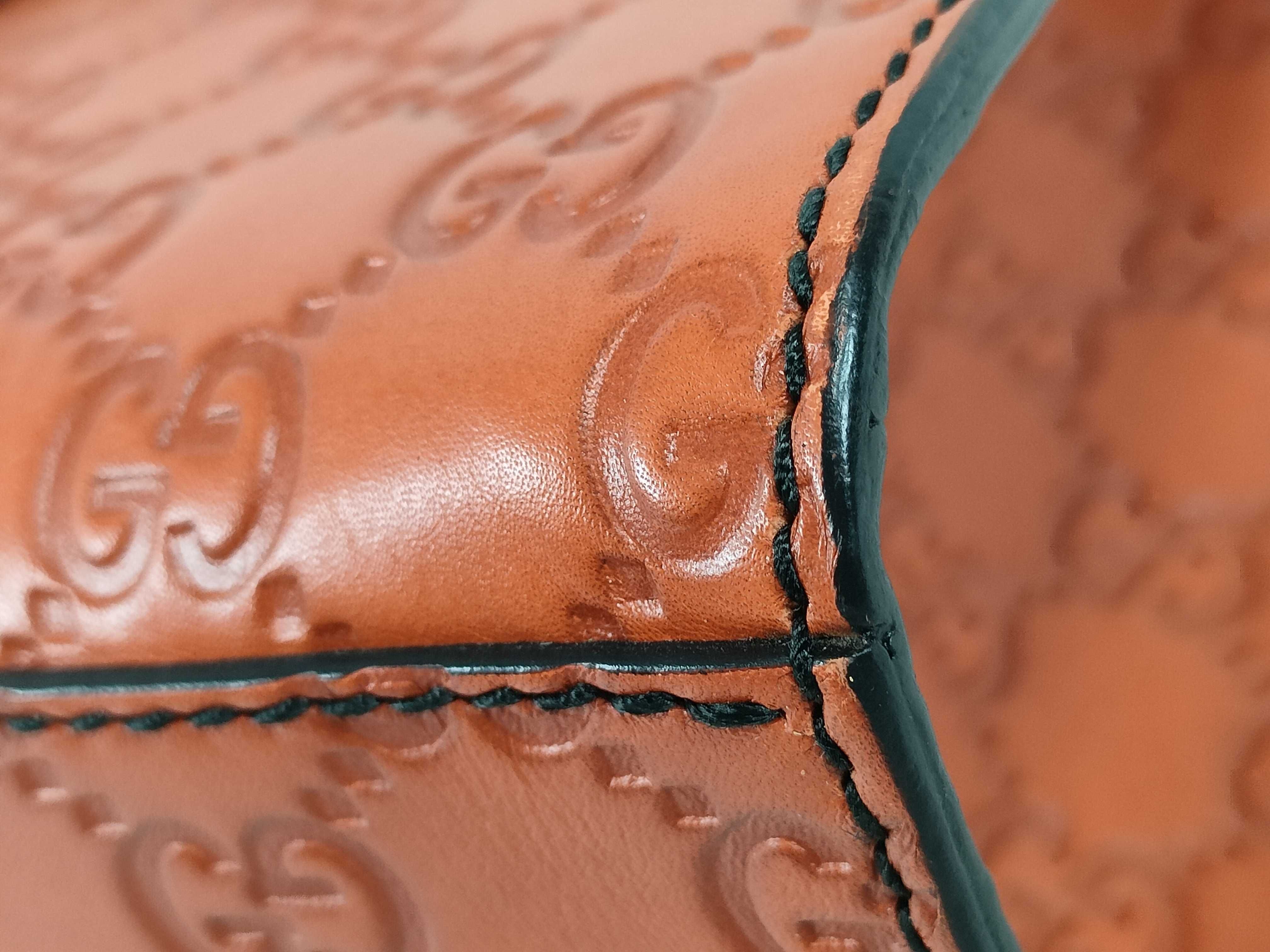 Guccissima Emily Leather Chain Shoulder Bag Orange 295402 Shoulder Bag — view 6