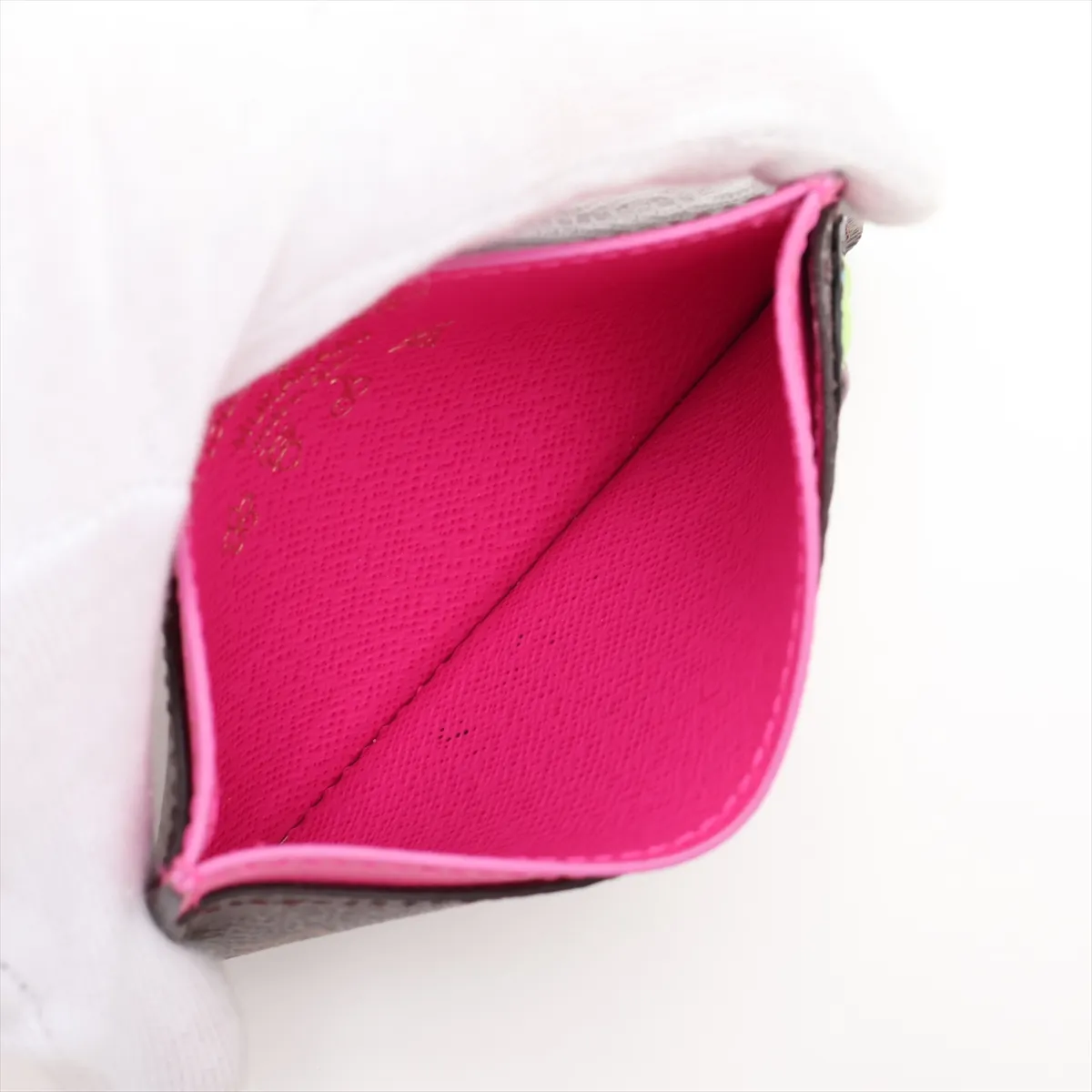 LV x TM Porte Cartes Simple M13439 Brown x Pink Card Case (RFID detected) — view 3