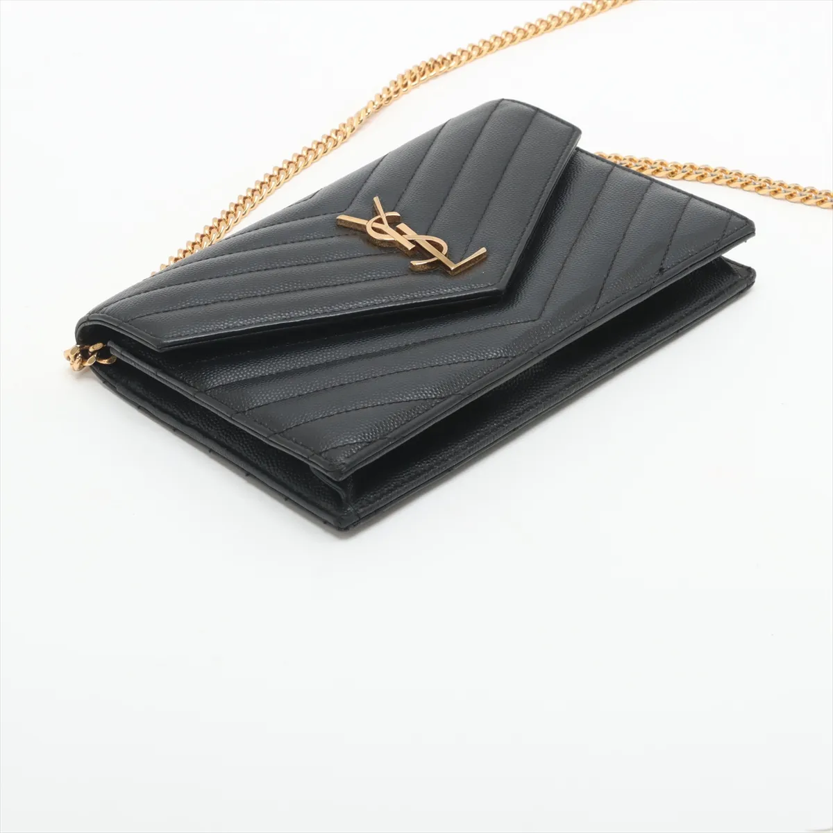 Cassandra Leather Chain Wallet Black 393953 — view 4