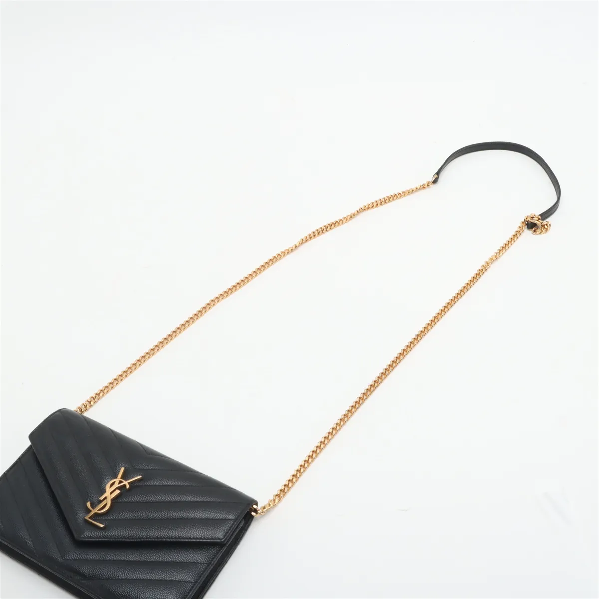 Cassandra Leather Chain Wallet Black 393953 — view 5