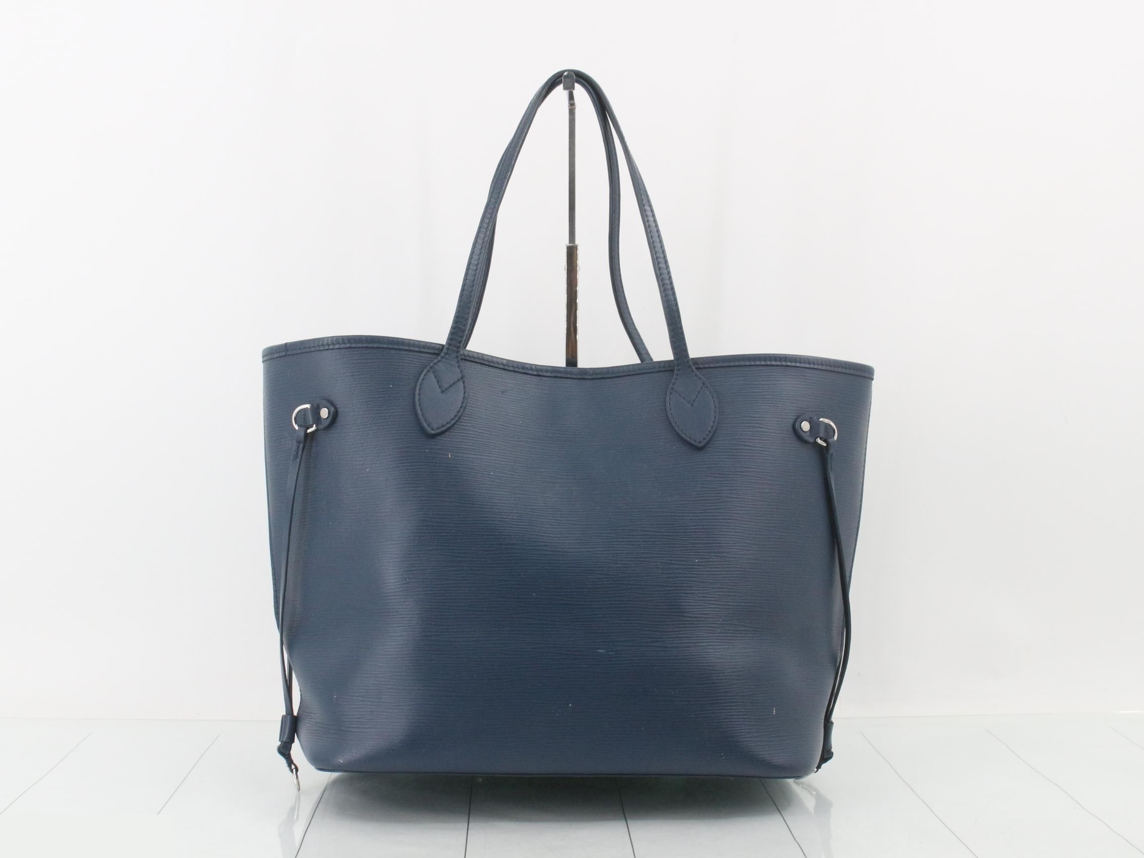 Epi Neverfull MM Indigo Blue Tote Bag with Pouch — view 2
