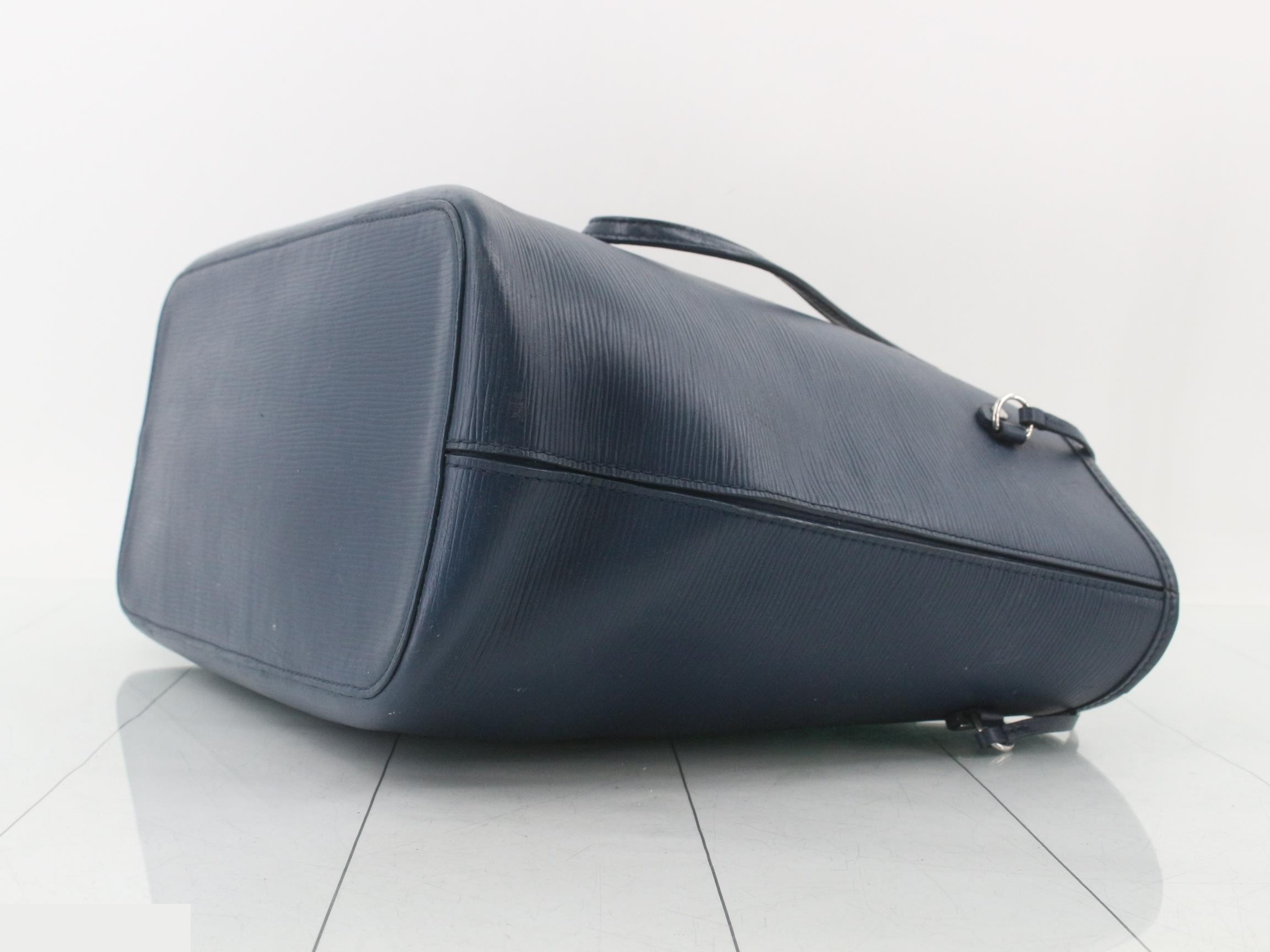 Epi Neverfull MM Indigo Blue Tote Bag with Pouch — view 6