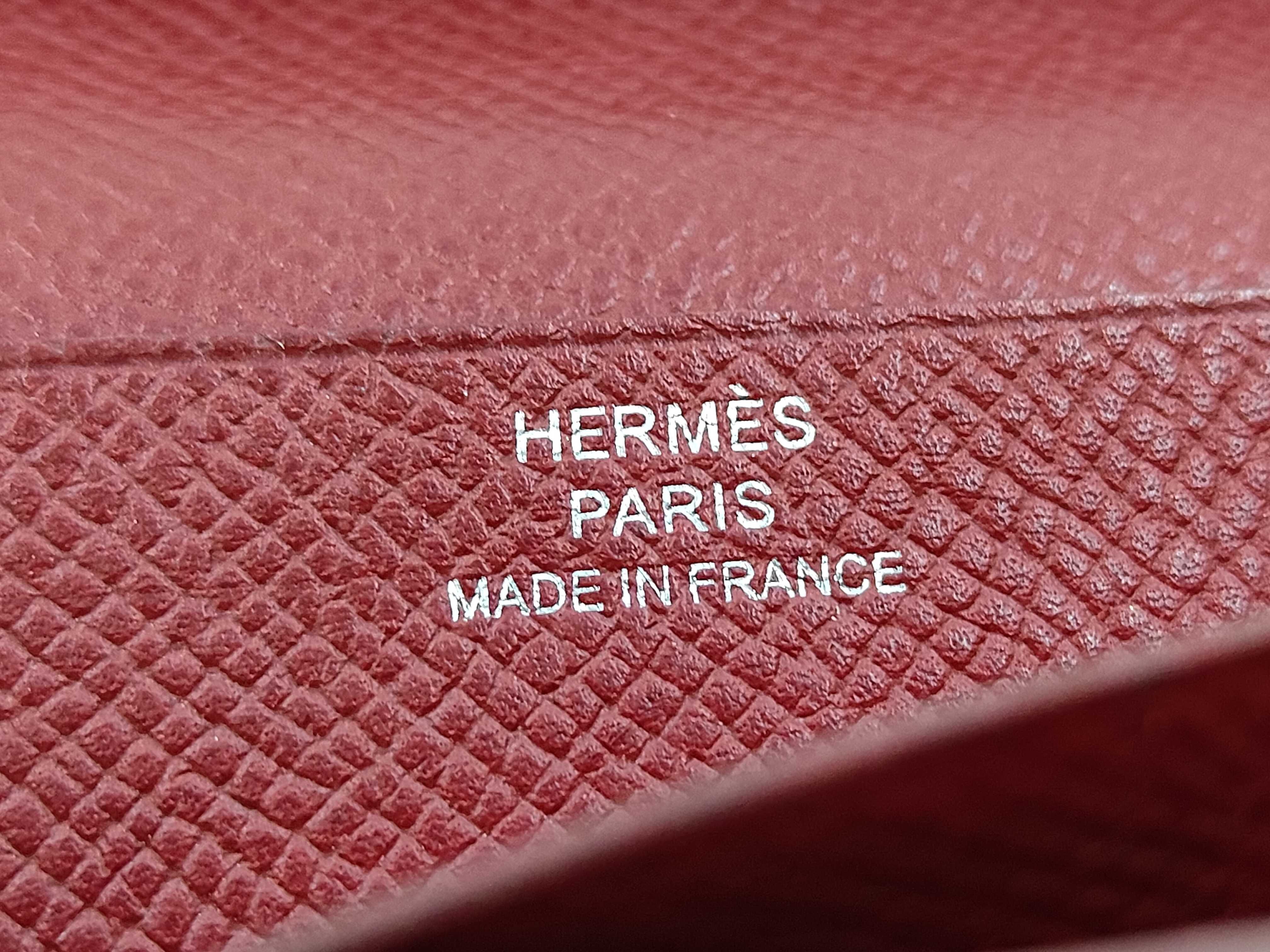 Red Epsom Bearn Long Wallet (with R stamp) — view 5