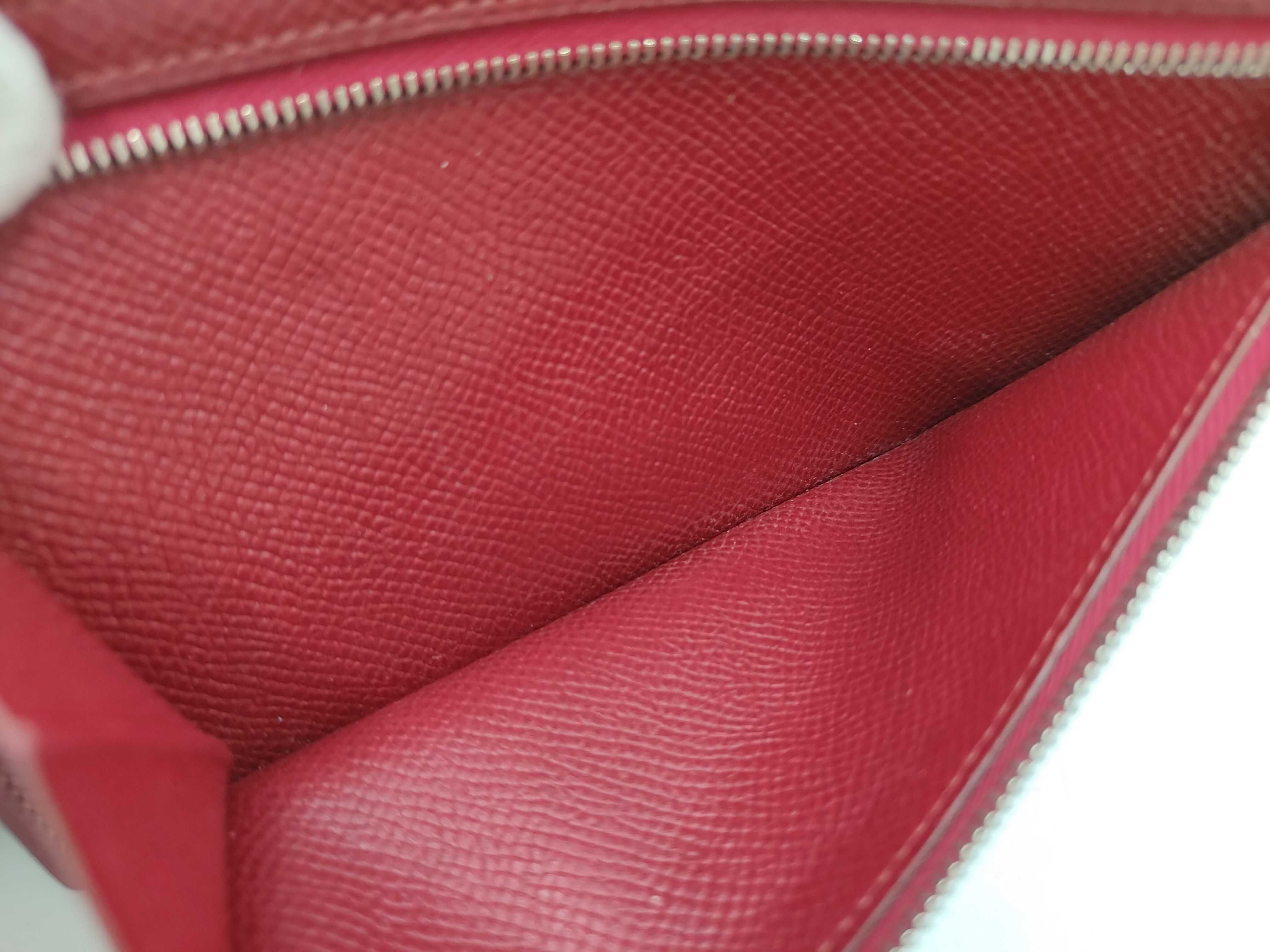 Red Epsom Bearn Long Wallet (with R stamp) — view 7
