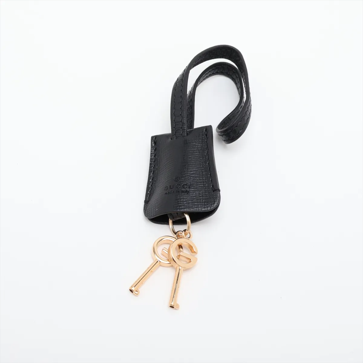Leather 2-Way Handbag, Black, 633666 — view 12