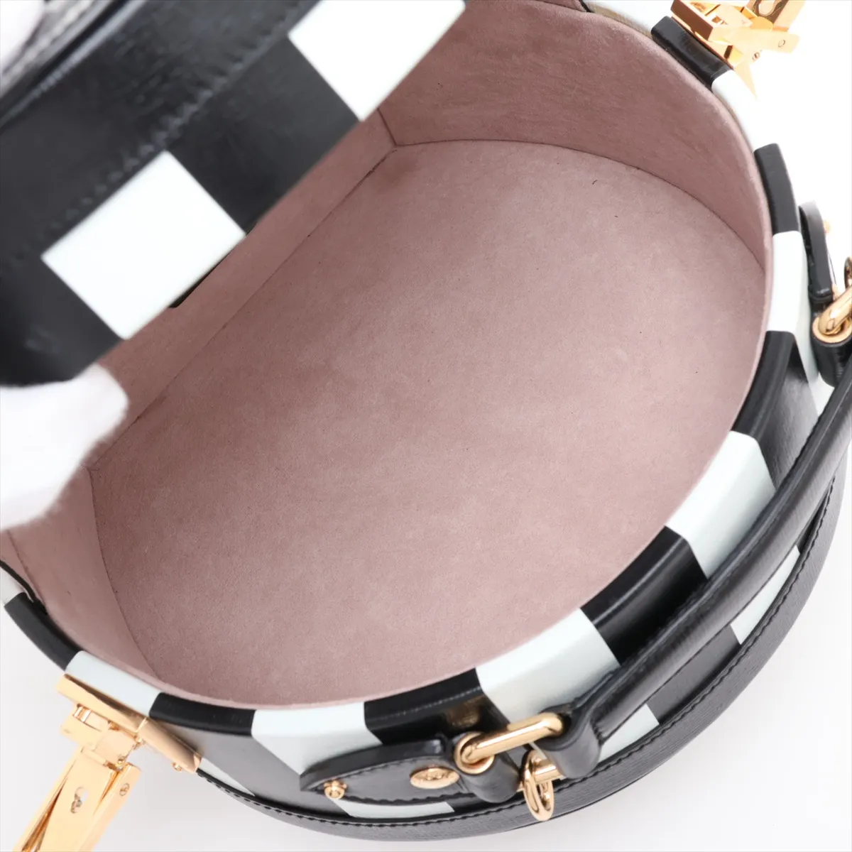 Leather 2-Way Handbag, Black, 633666 — view 8