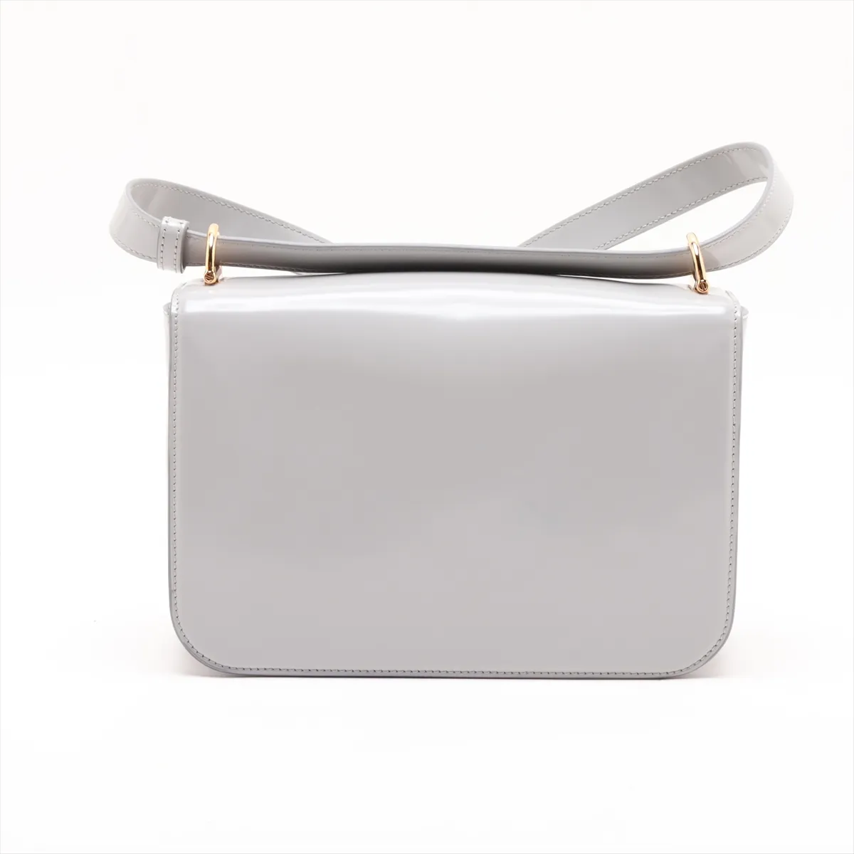 Siena Patent Leather Shoulder Bag, Gray, 846705 — view 2