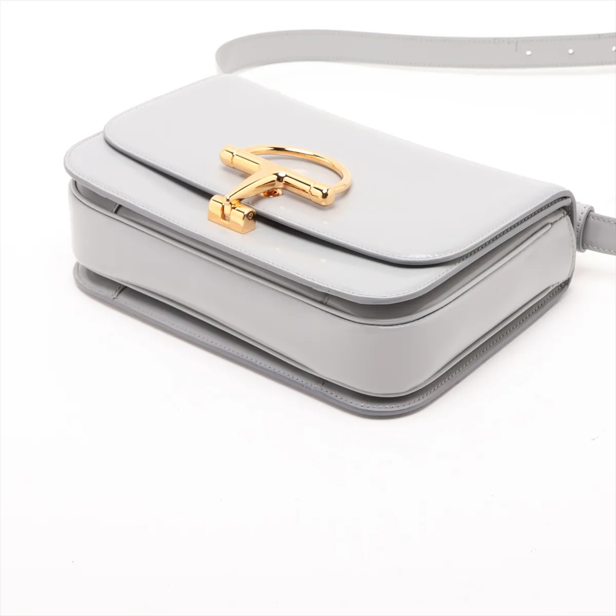 Siena Patent Leather Shoulder Bag, Gray, 846705 — view 3