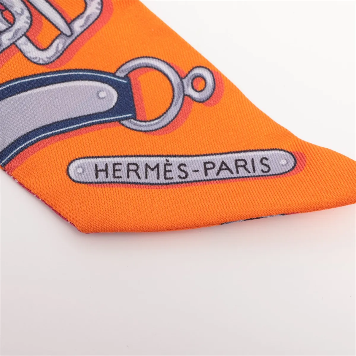 Twilly HARNAIS DES PRESIDENTS President's harness Scarf Silk Orange Thread — view 3