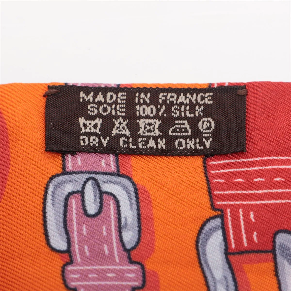 Twilly HARNAIS DES PRESIDENTS President's harness Scarf Silk Orange Thread — view 4