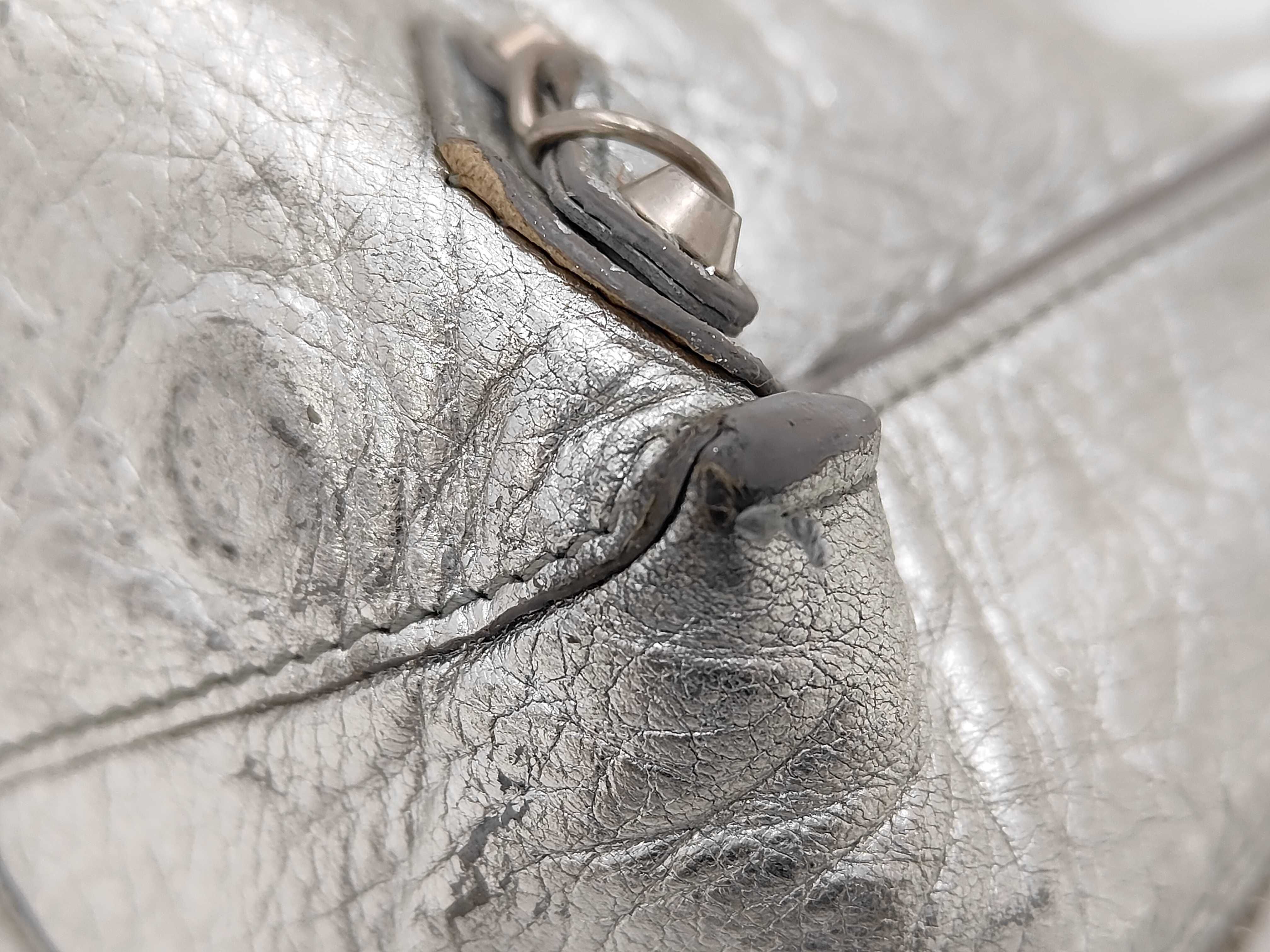 The Paper Mini Leather 2-Way Handbag, Silver, 370926 (Bag) — view 7